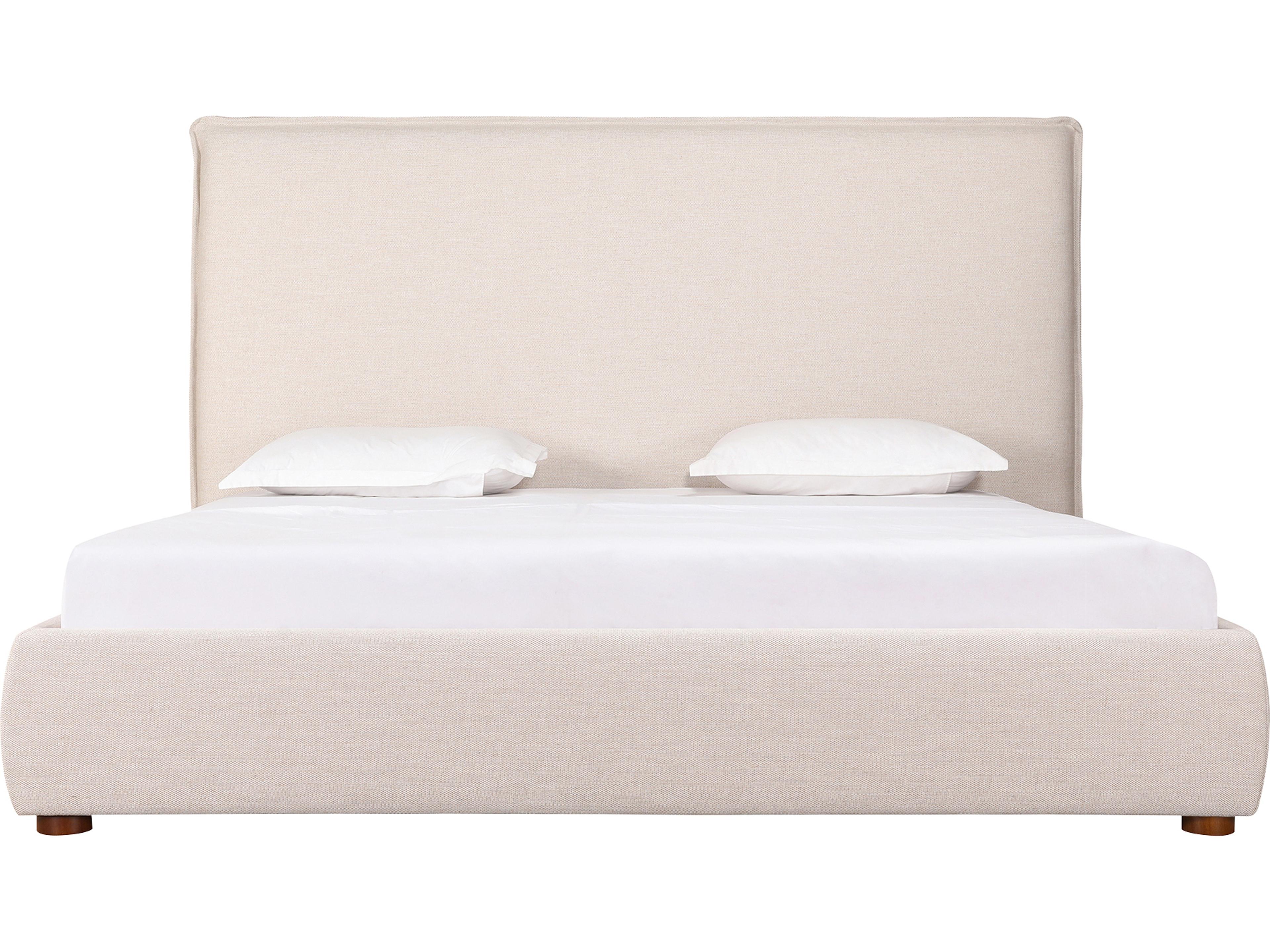 Moe's Home Luzon Queen Bed Tall Headboard Wheat