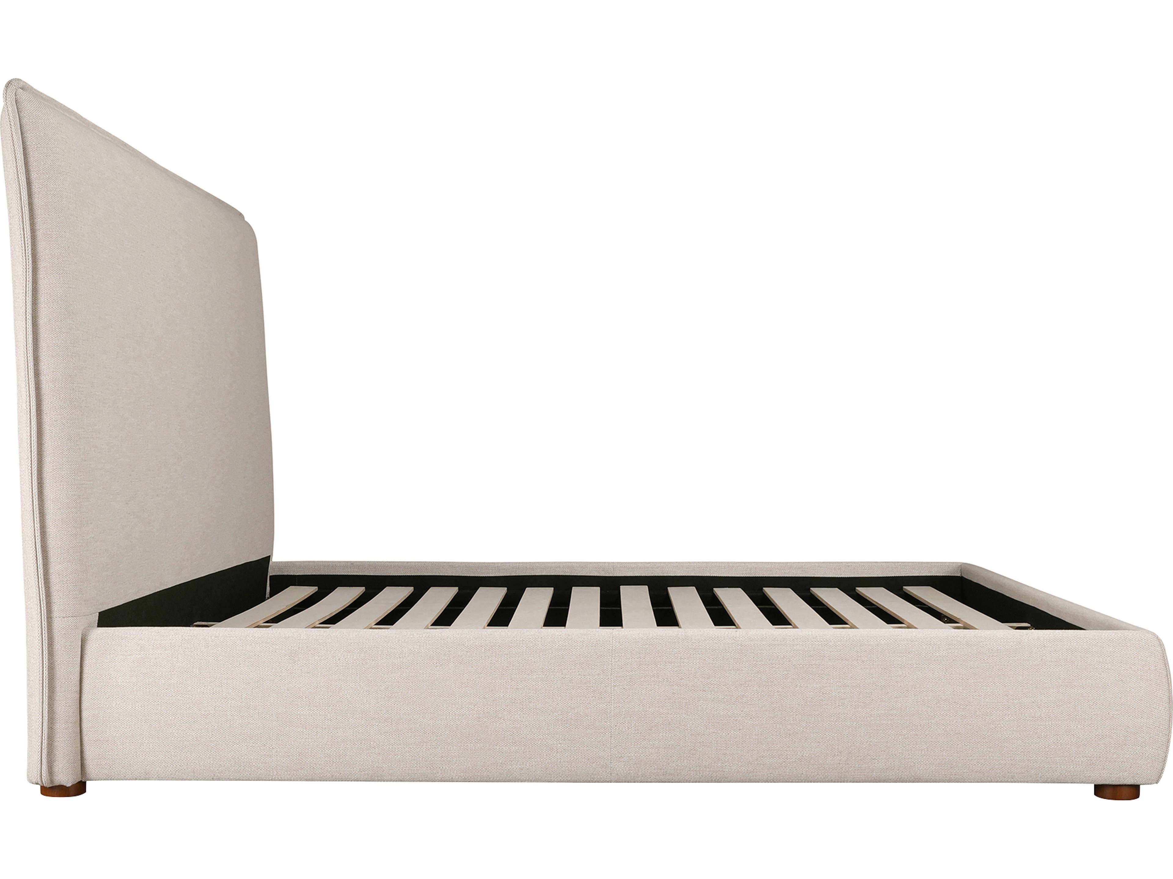 Moe's Home Luzon King Bed Tall Headboard Wheat