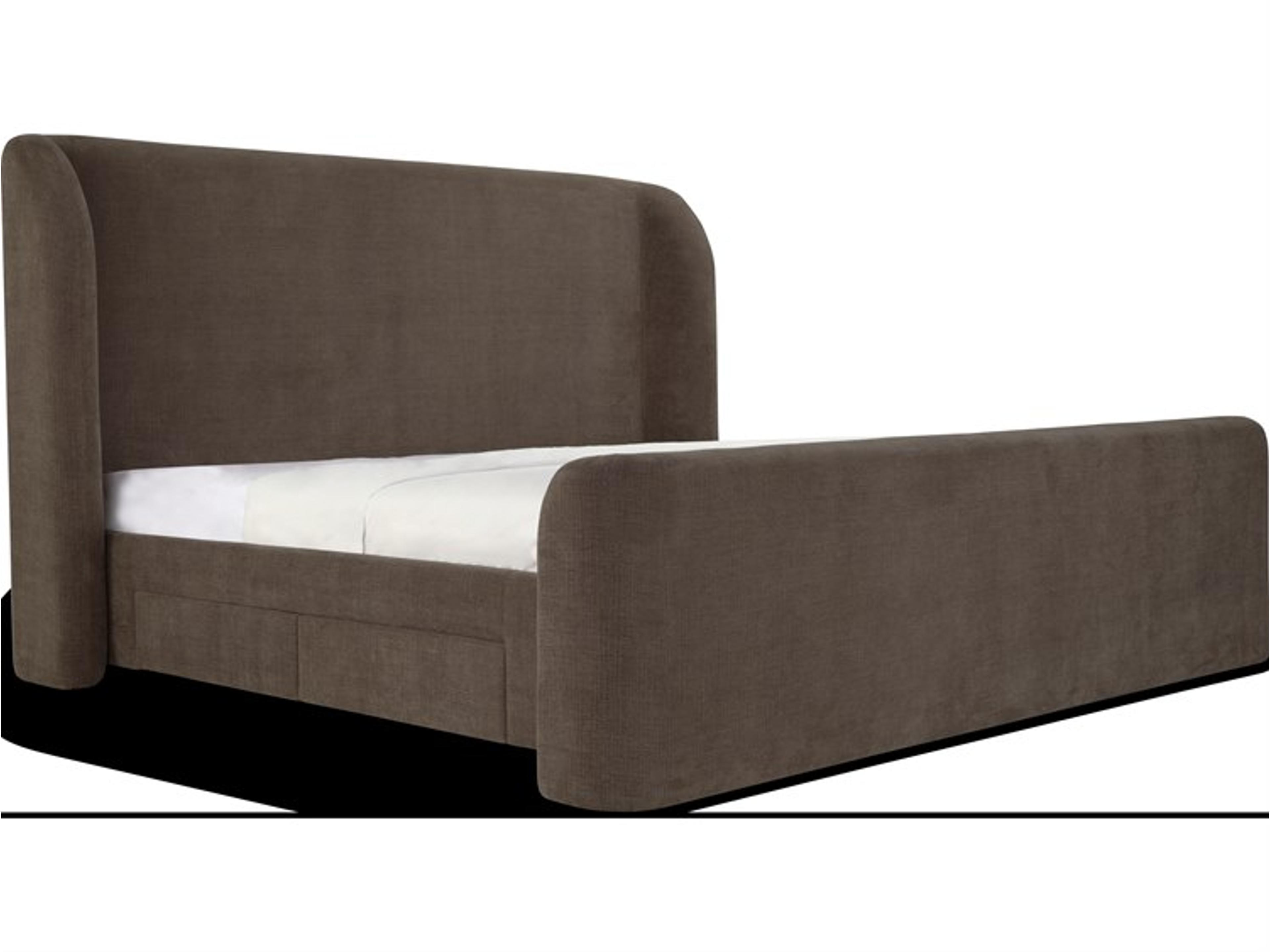 Sophia Upholstered Storage Bed King Brown