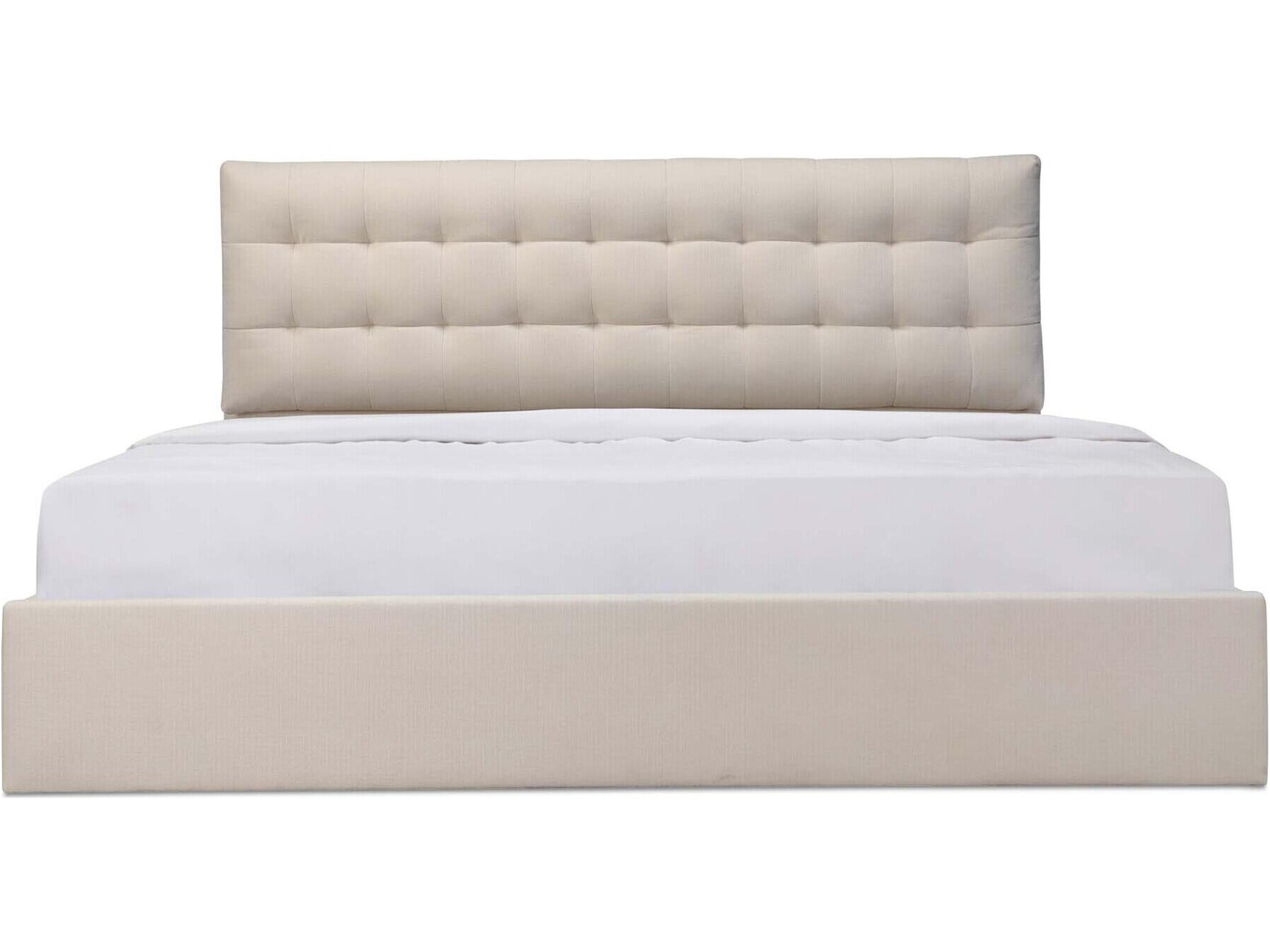 Sebastion White Solid Wood King Panel Bed