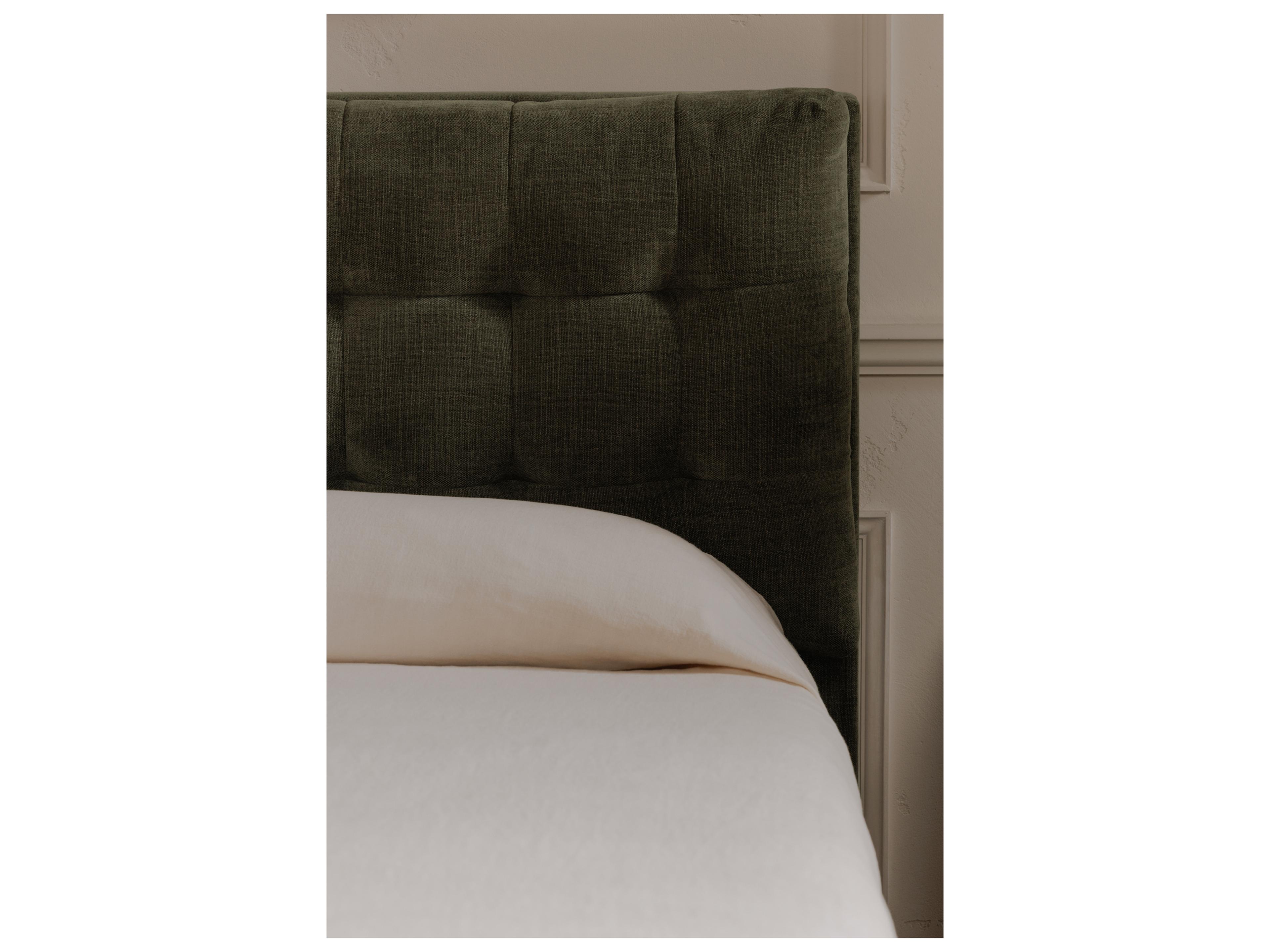 Moe's Home Sebastion Green Solid Wood Queen Panel Bed