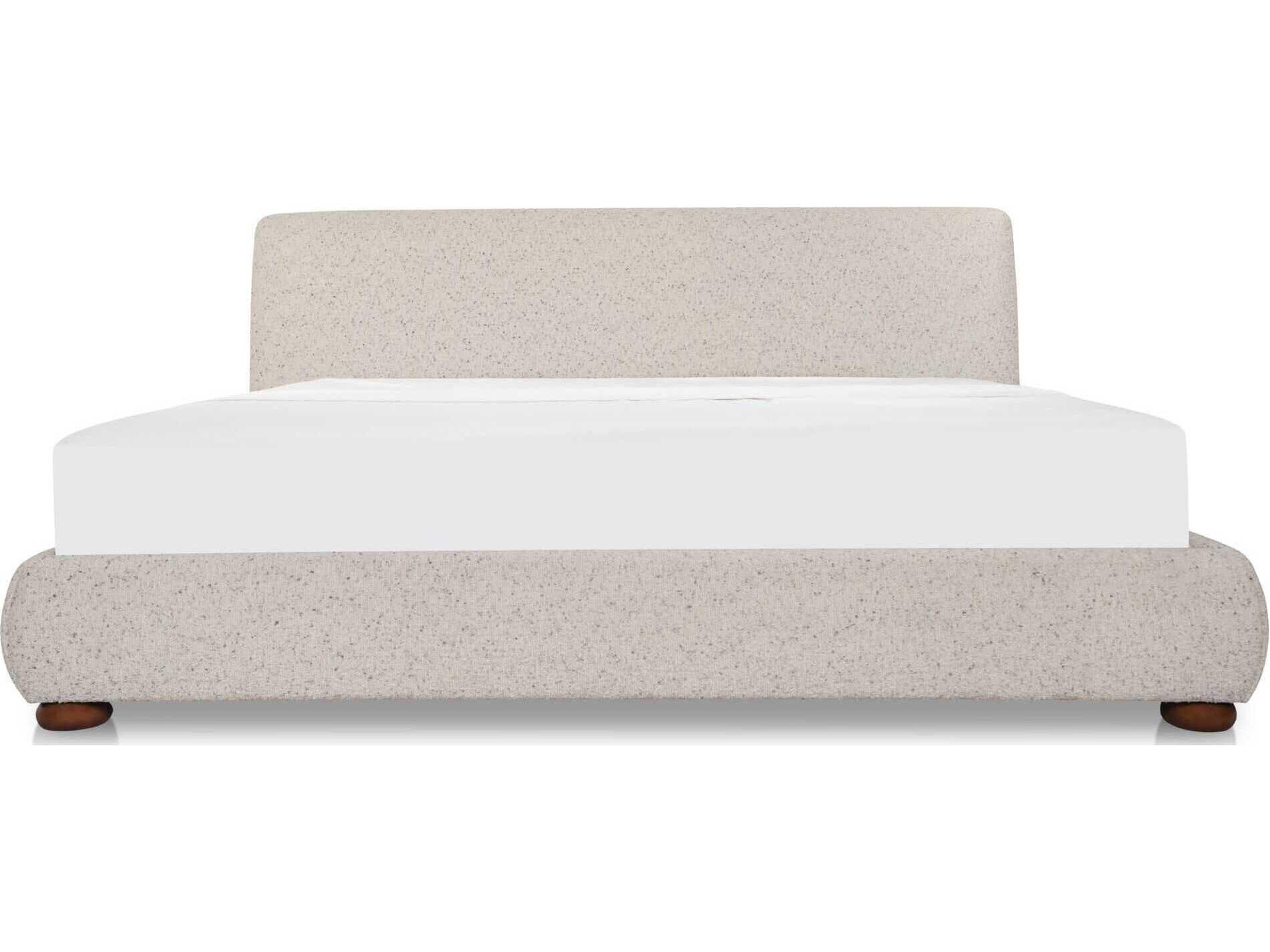 Moe's Home Beau Grey Plywood Upholstered King Platform Bed