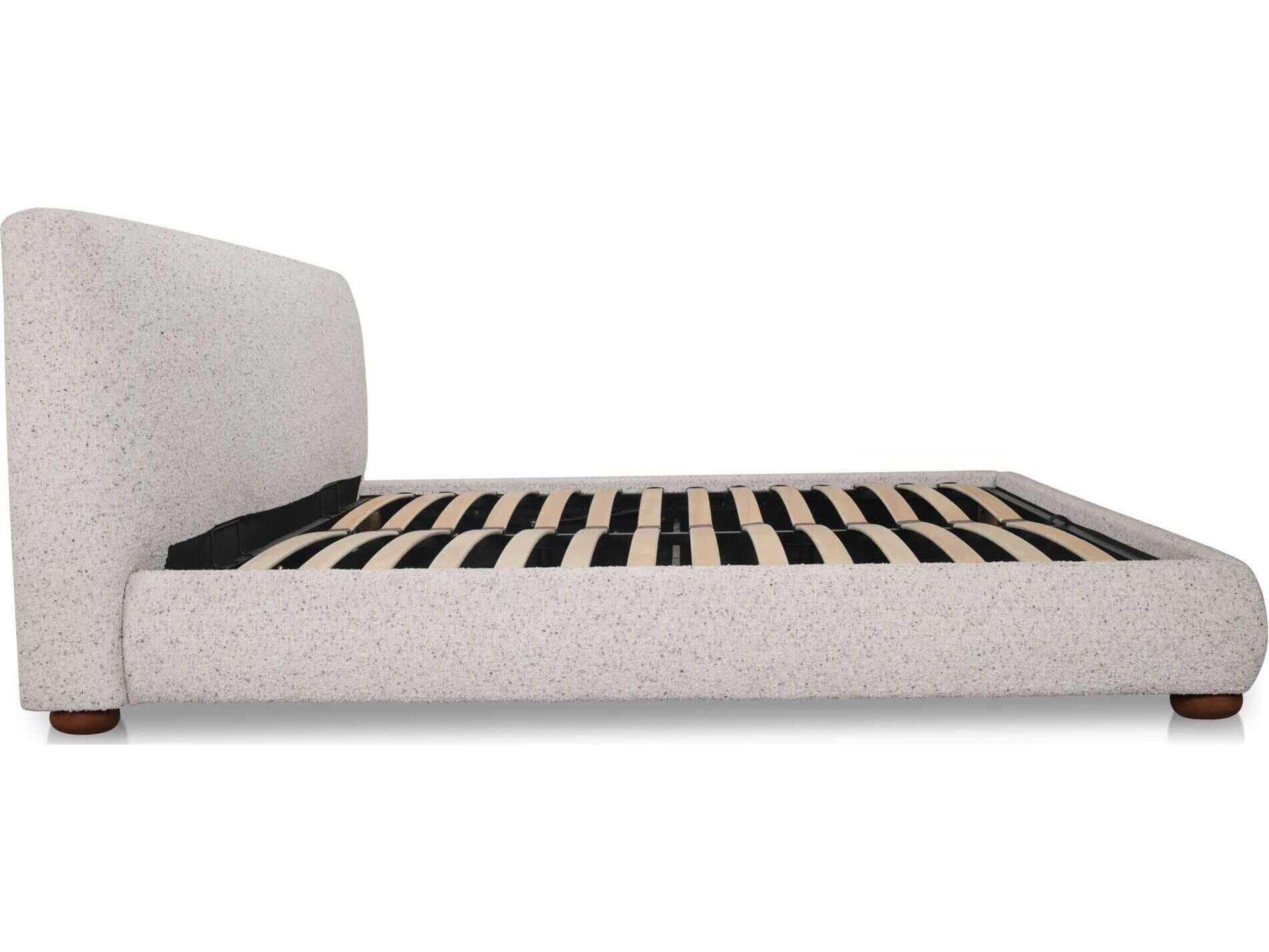 Moe's Home Beau Grey Plywood Upholstered King Platform Bed