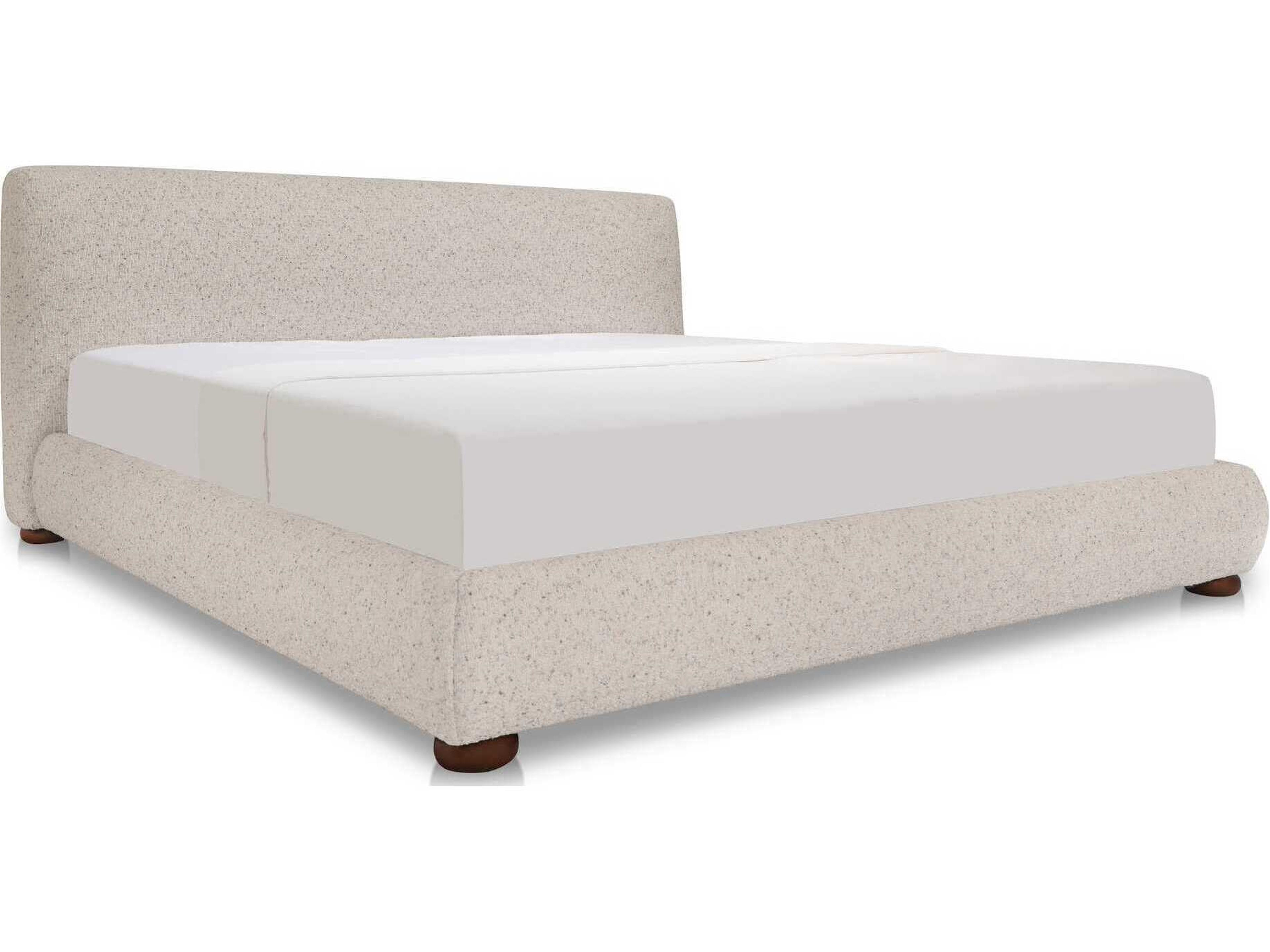 Beau Grey Plywood Upholstered Queen Platform Bed