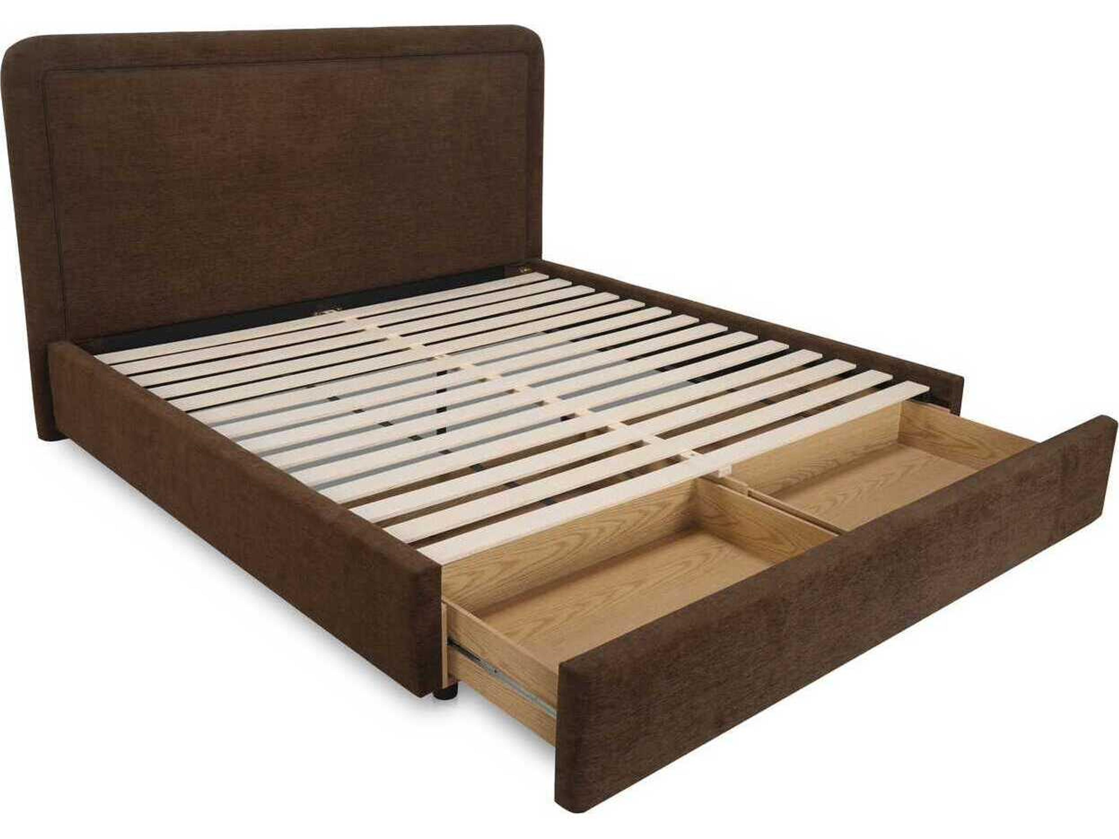 Moe's Home Simon Brown Plywood Wood King Platform Bed