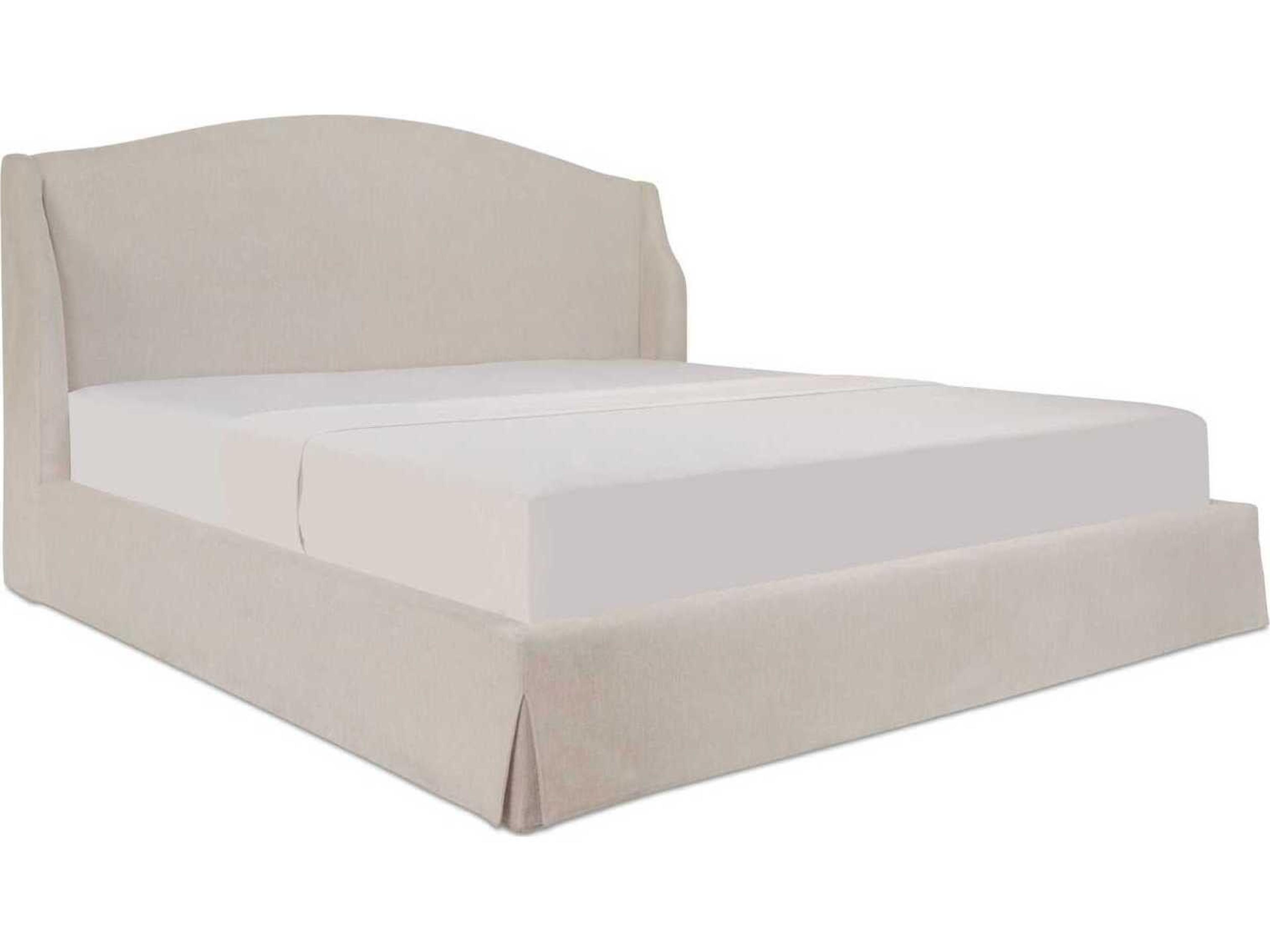 Weston White Upholstered King Platform Bed