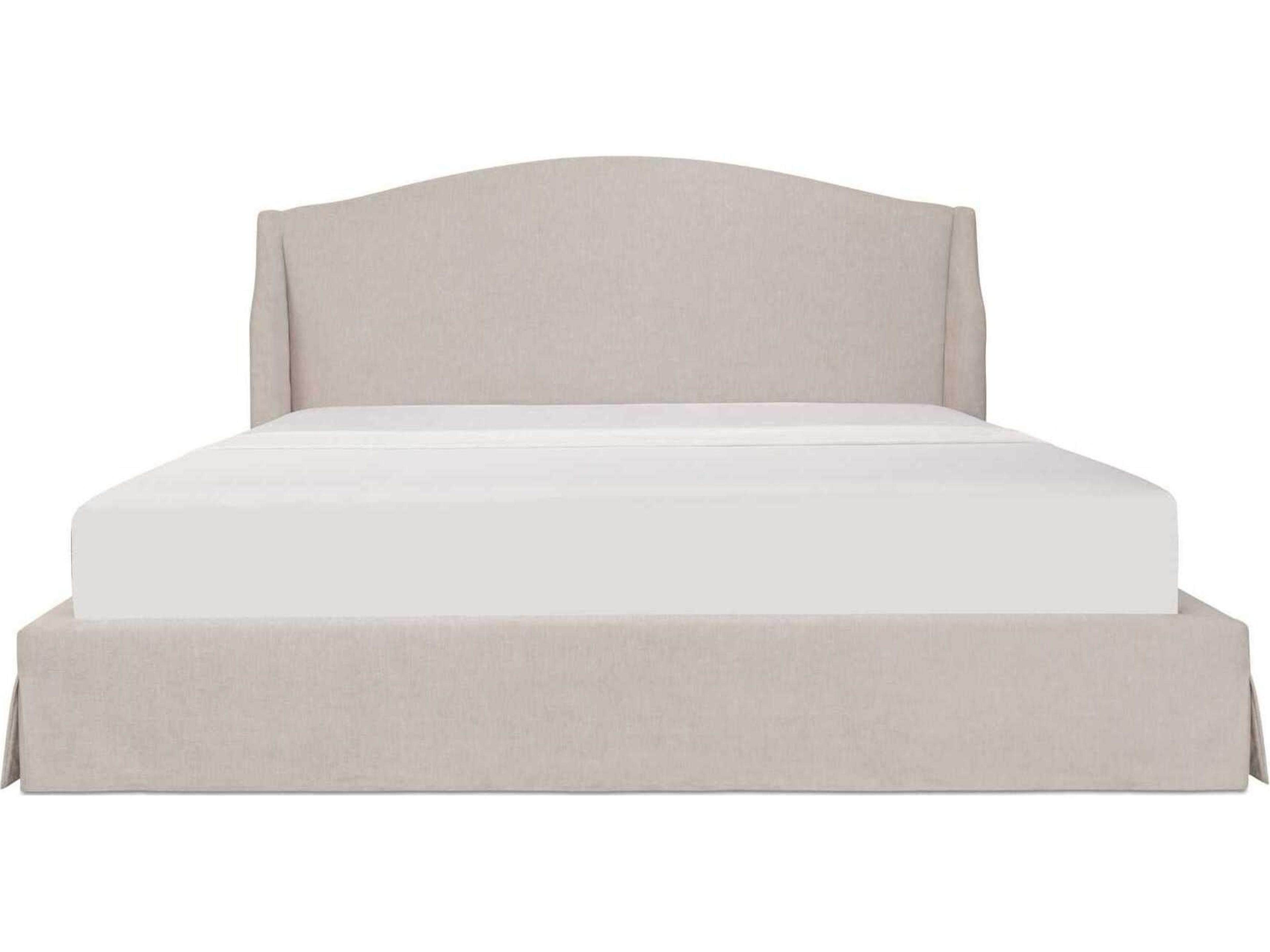Weston White Upholstered Queen Platform Bed