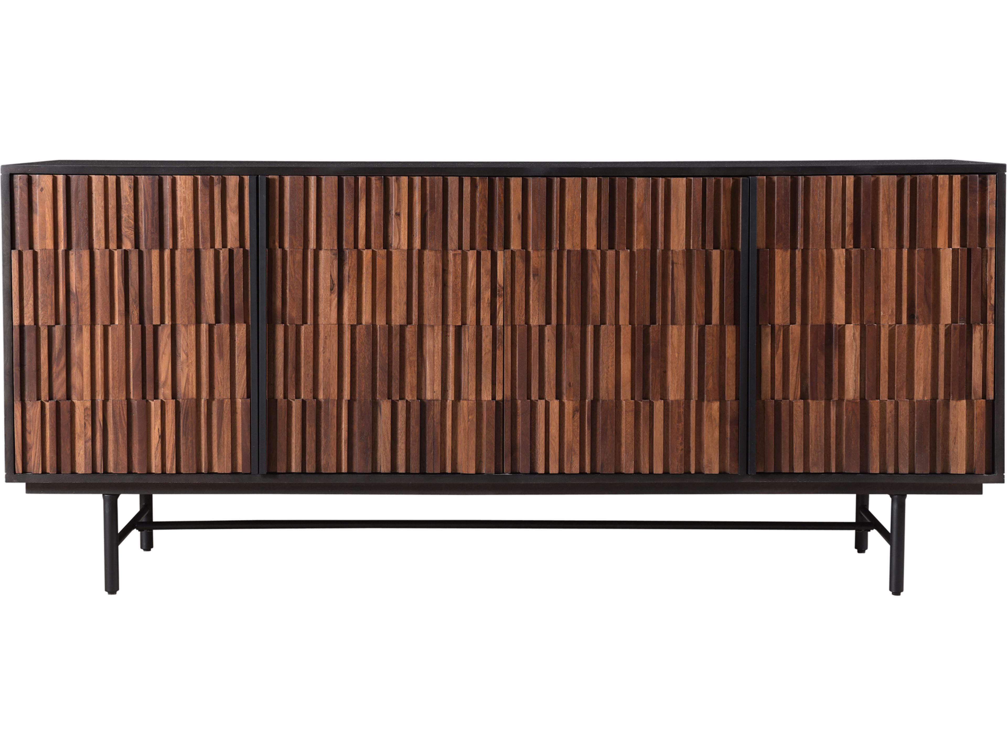 Moe's Home Jackson 68" Mango Wood Black Matte Natural Sheesham Sideboard