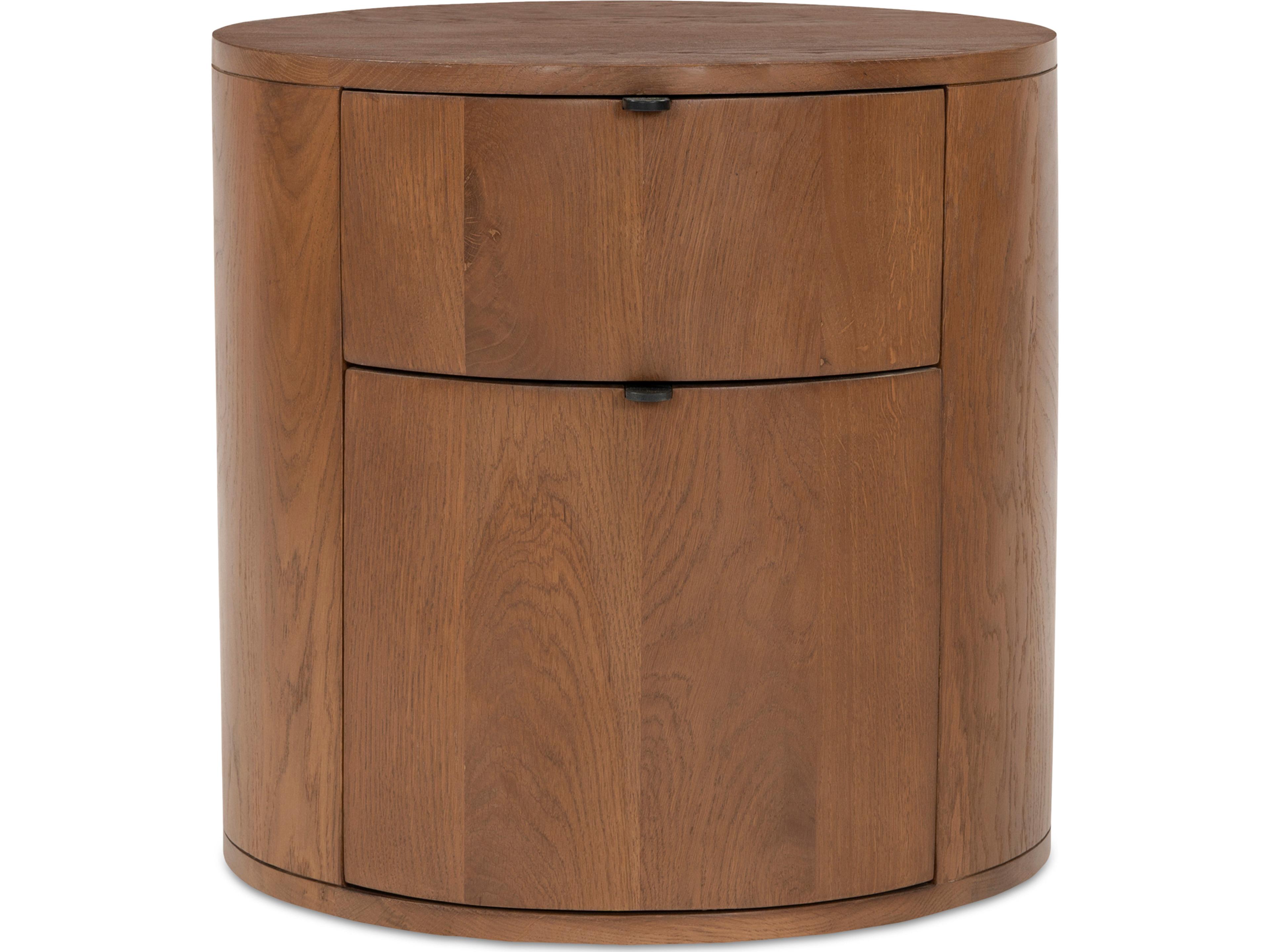 Theo Two Drawer Nightstand Brown