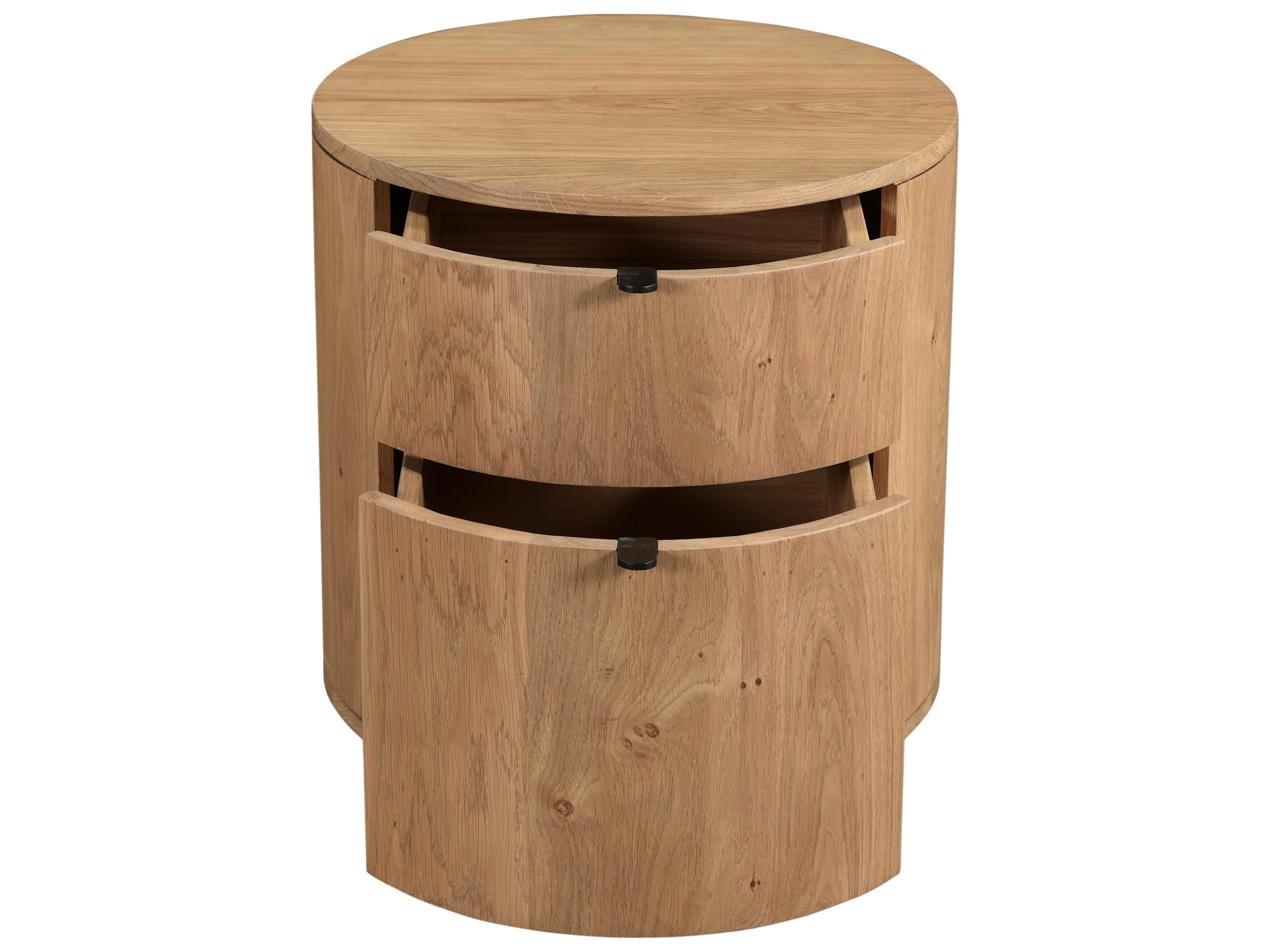 Moe's Home 2-Drawers Natural Oak Wood Nightstand