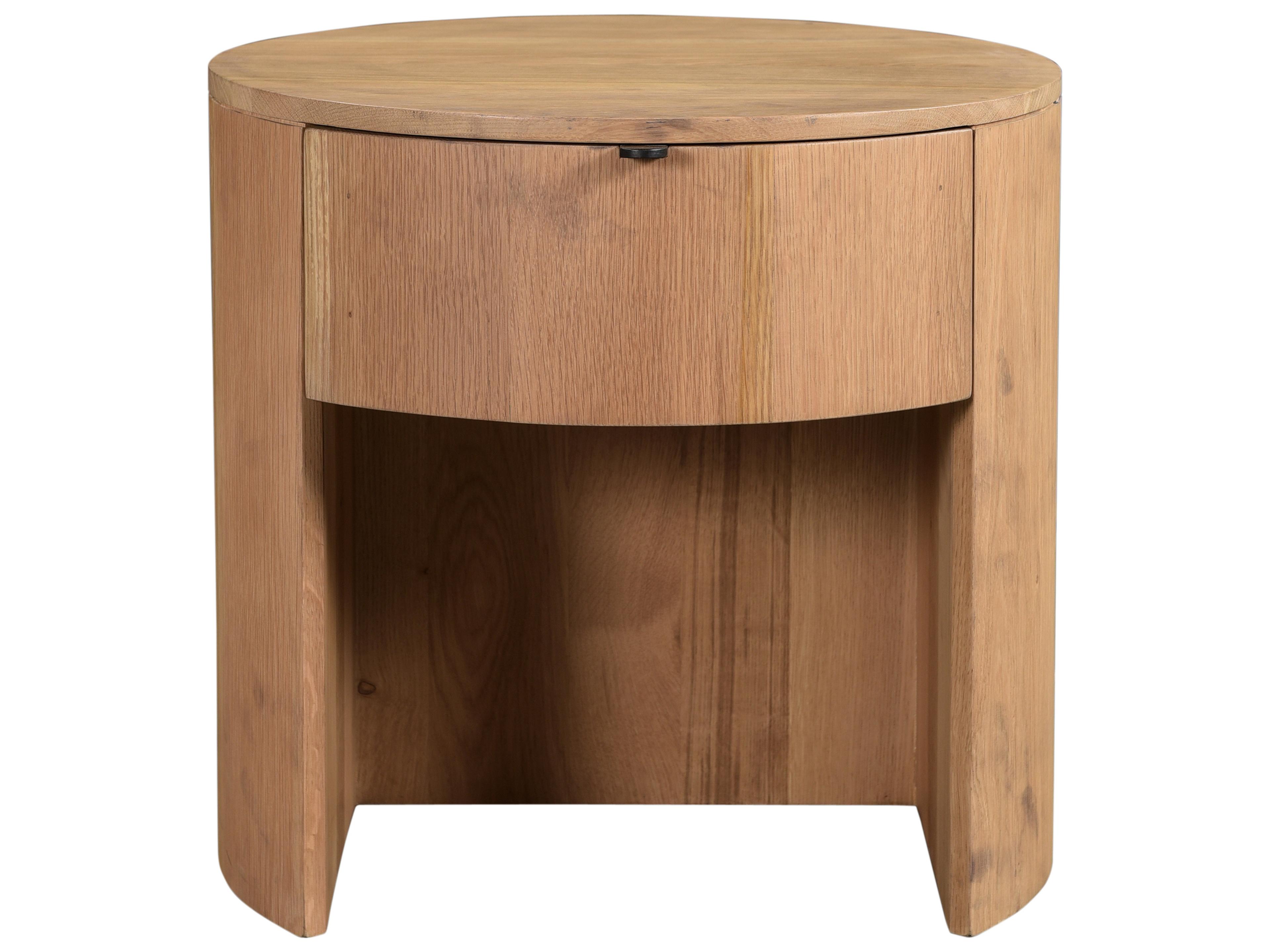 Moe's Home Theo 1-Drawer Brown Oak Wood Nightstand