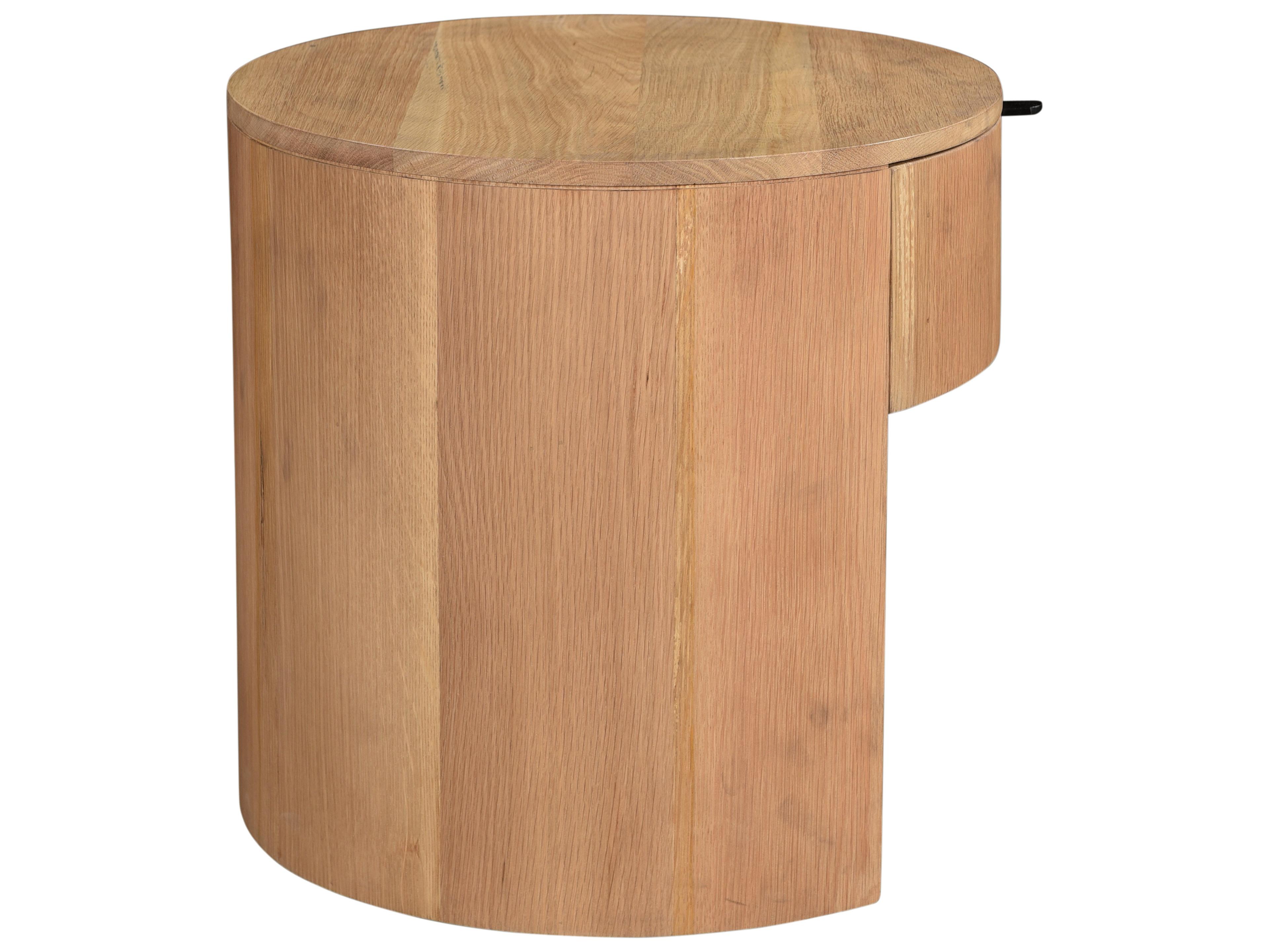 Moe's Home Theo 1-Drawer Brown Oak Wood Nightstand