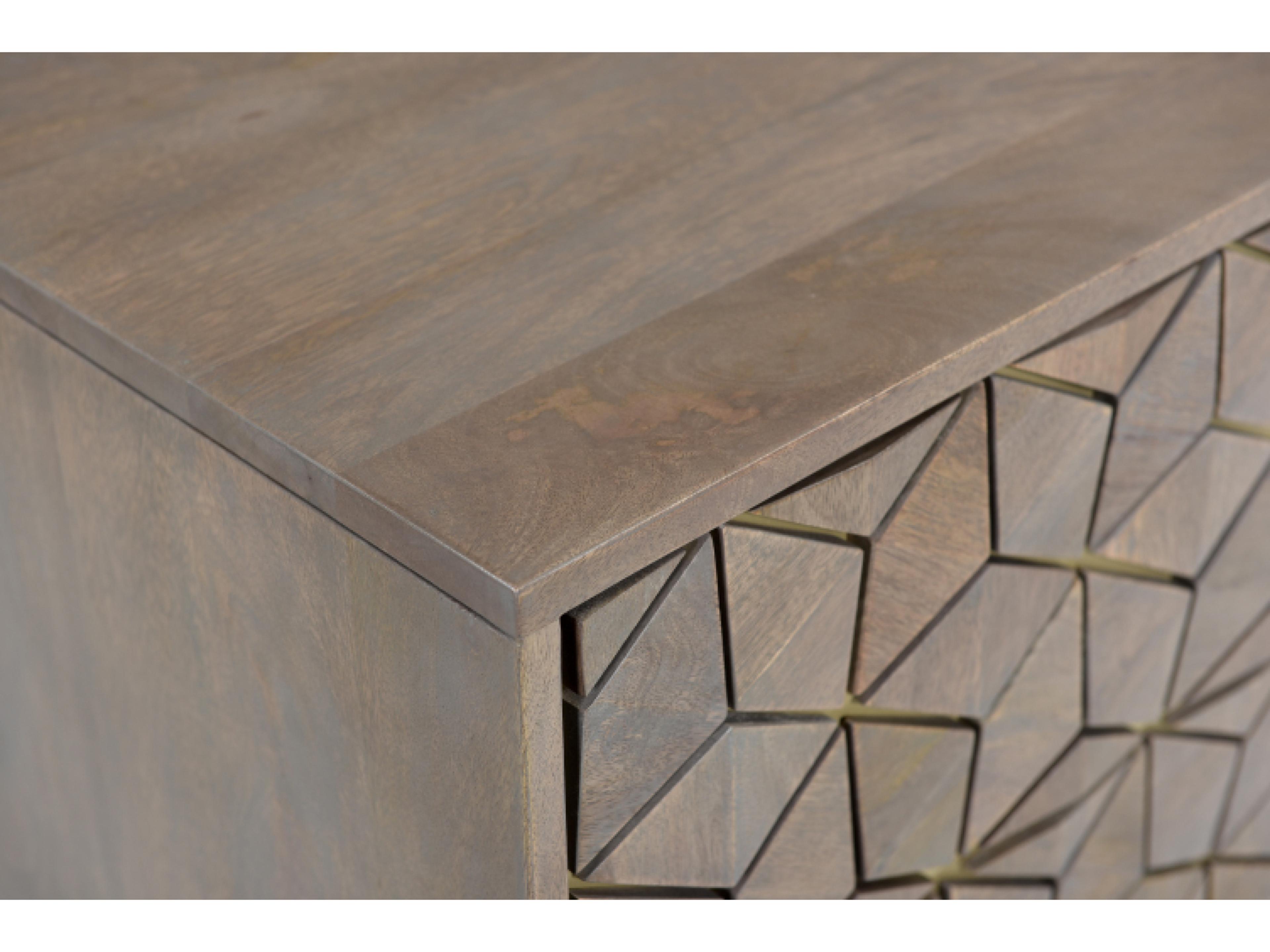 Moe's Home 2-Drawers Gold Mango Wood Nightstand