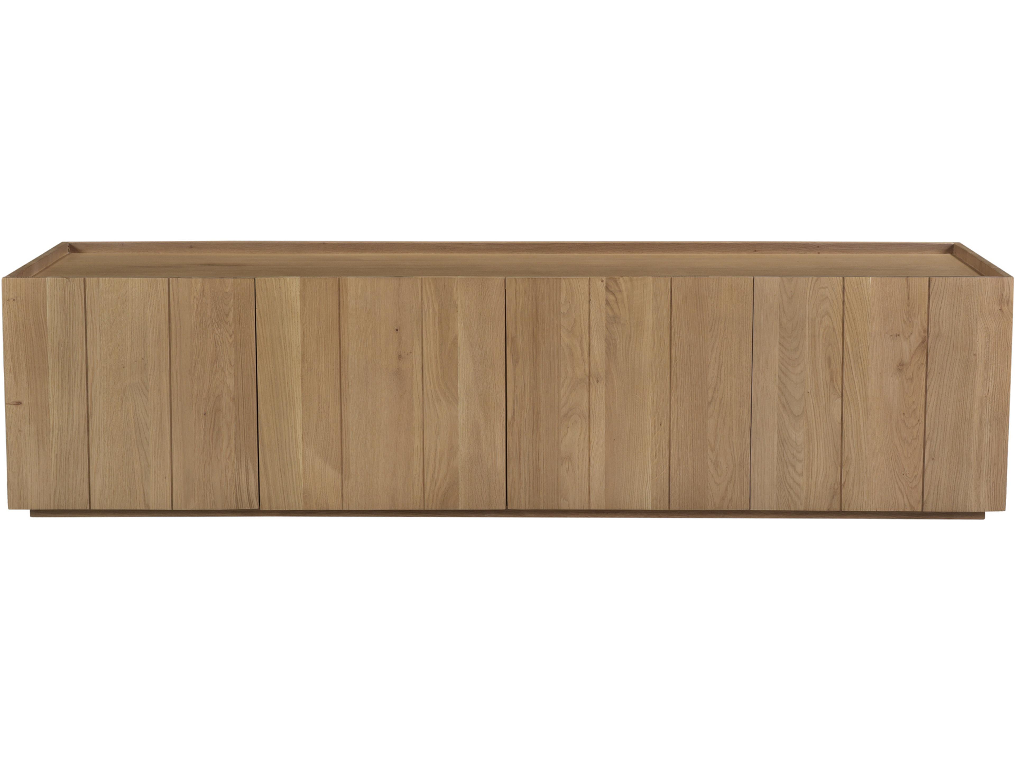 72" Oak Wood Natural Media Console