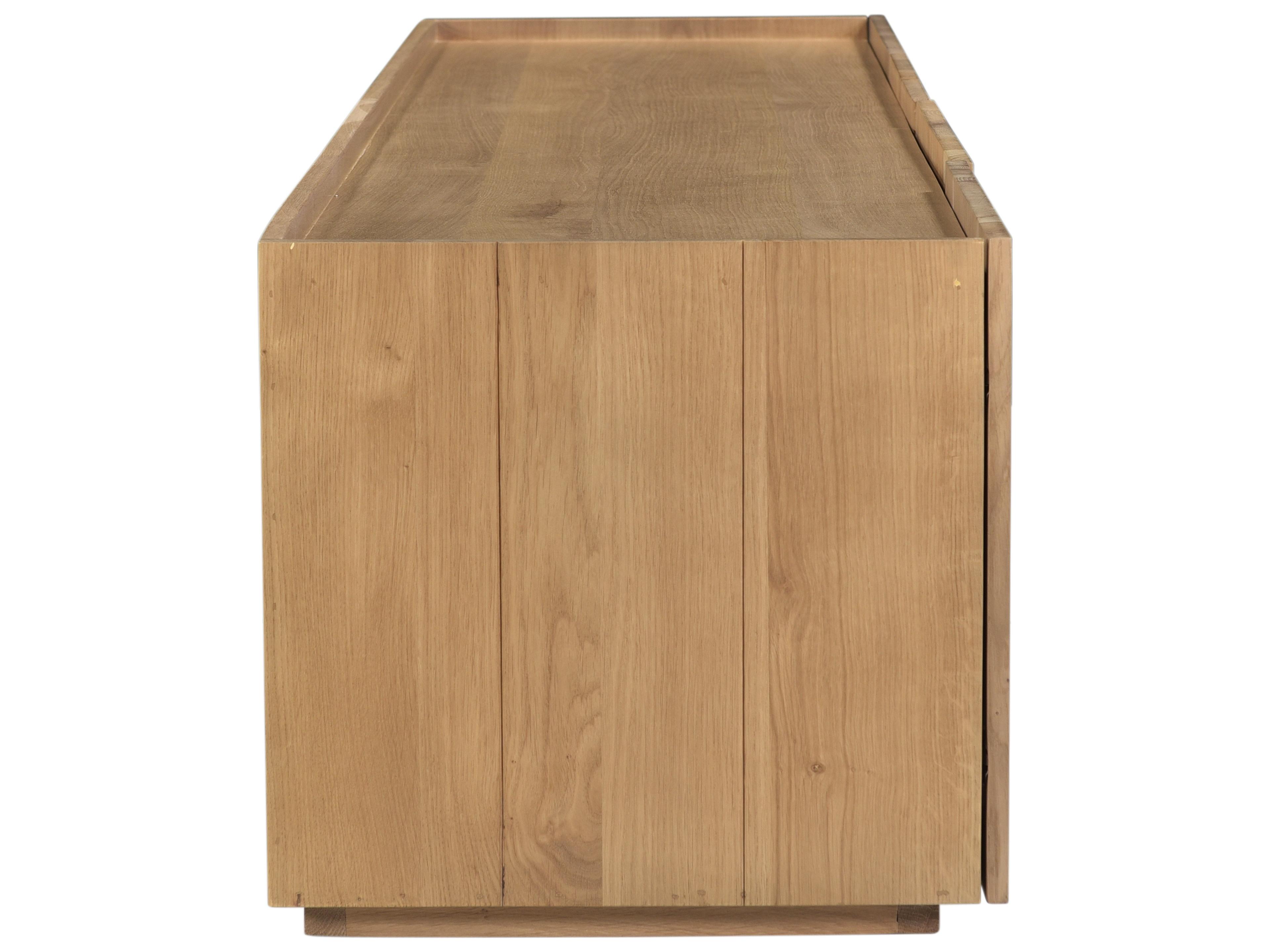 Moe's Home 72" Oak Wood Natural Media Console