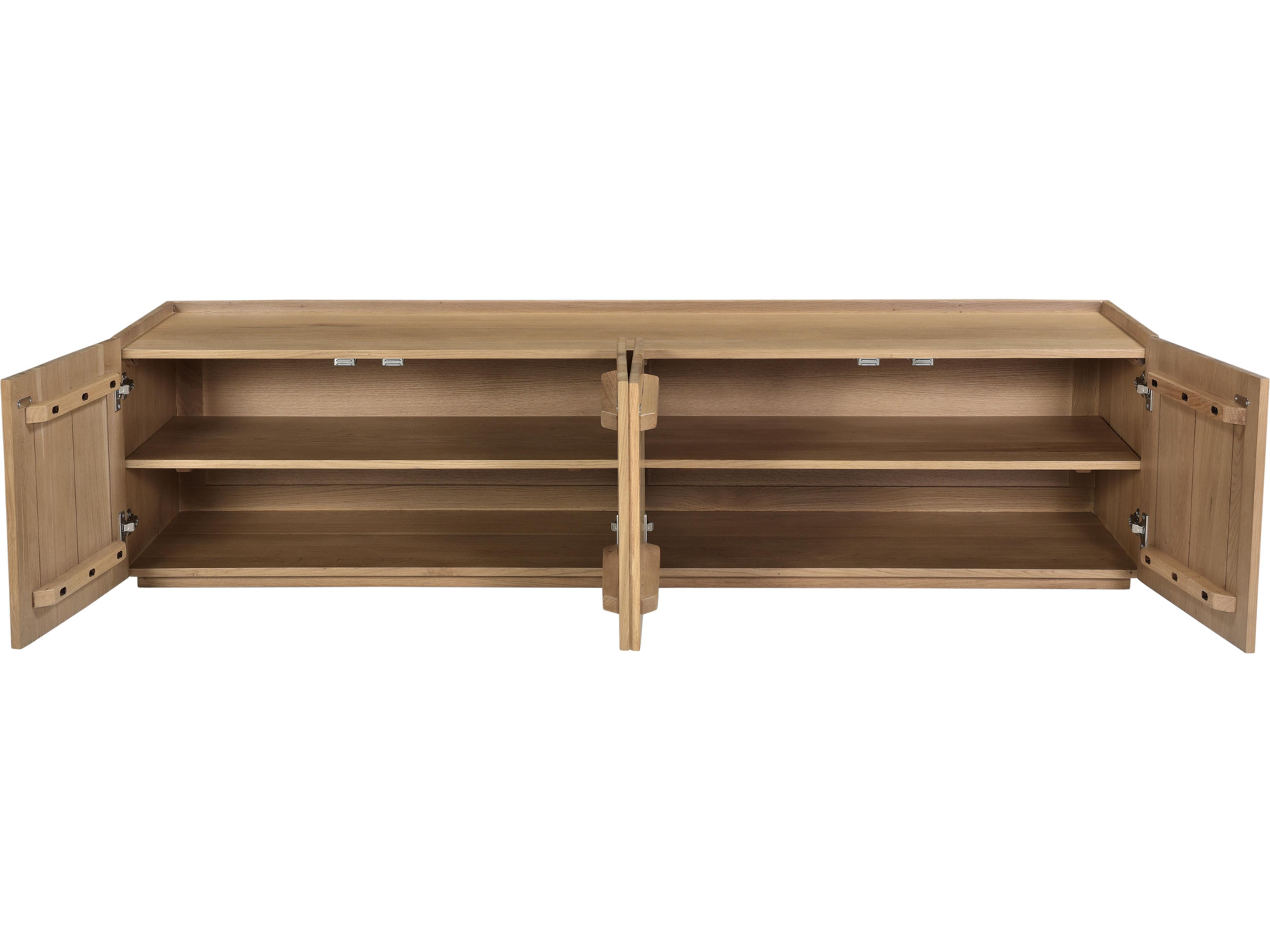 Moe's Home 72" Oak Wood Natural Media Console