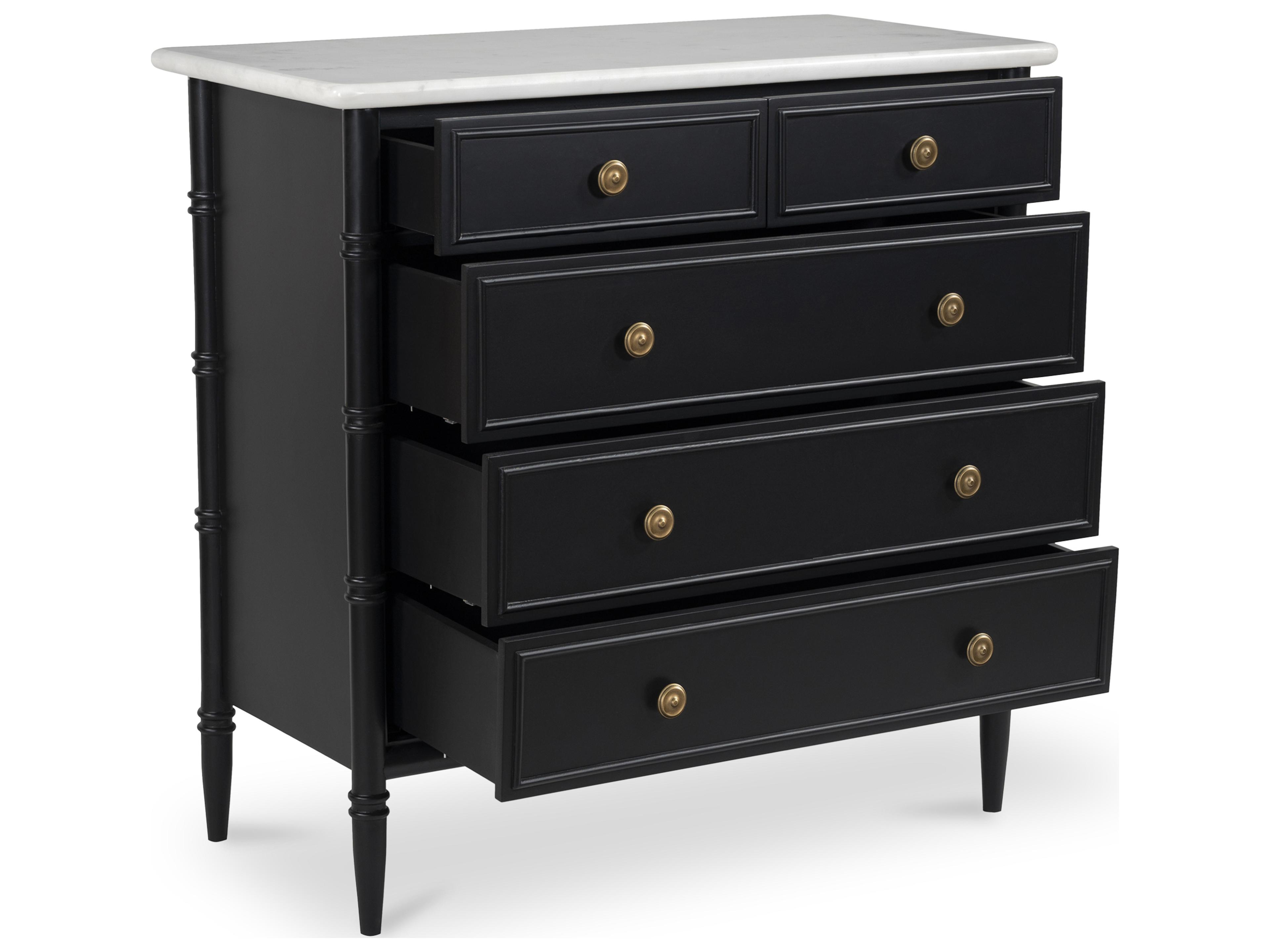 Moe's Home Eleanor 5 Drawer Chest Black