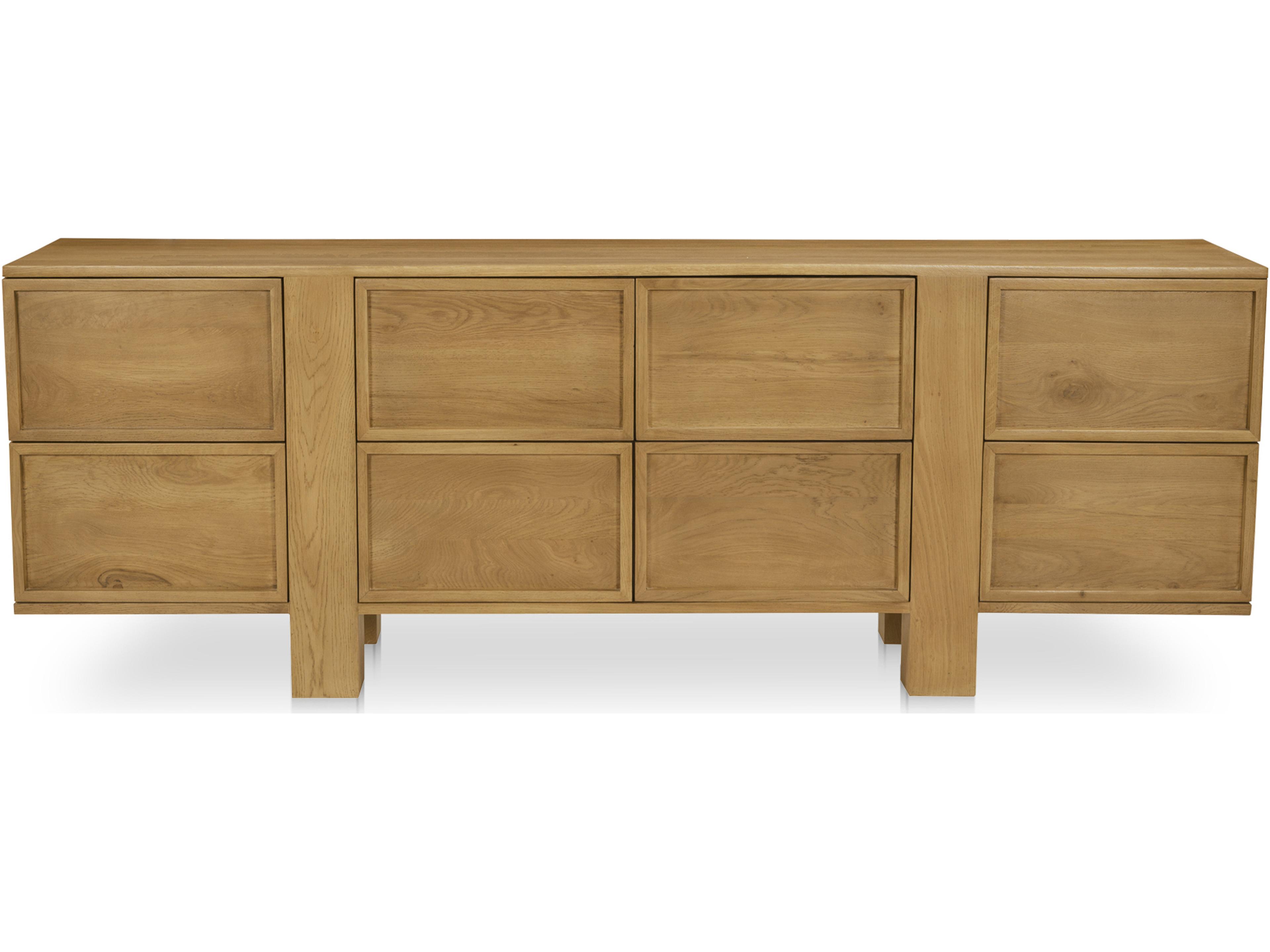 Henley Brown Oak Wood Double Dresser