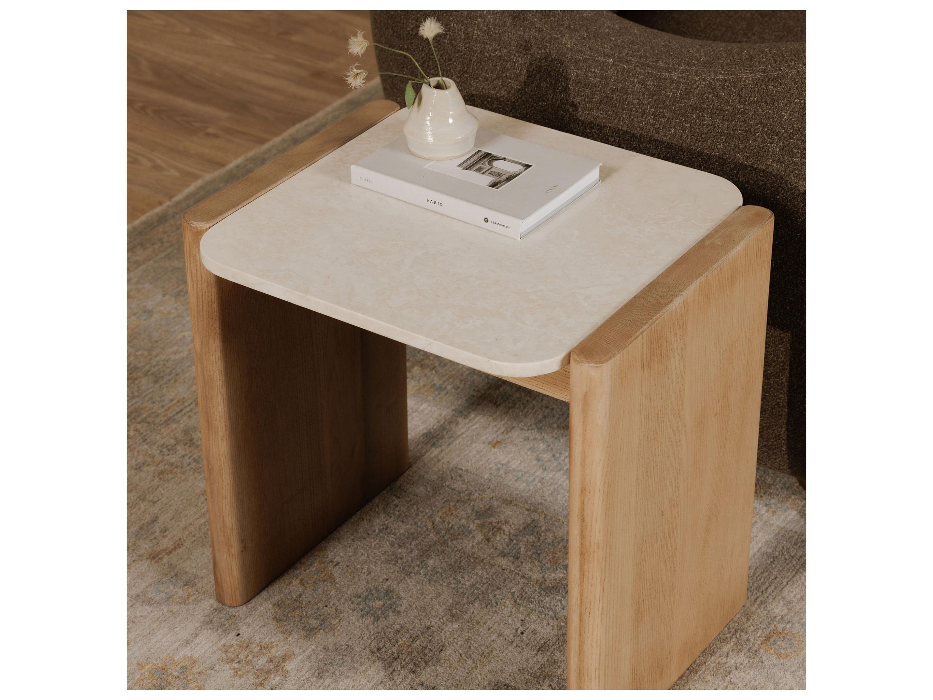 Moe's Home Lane Square Marble End Table