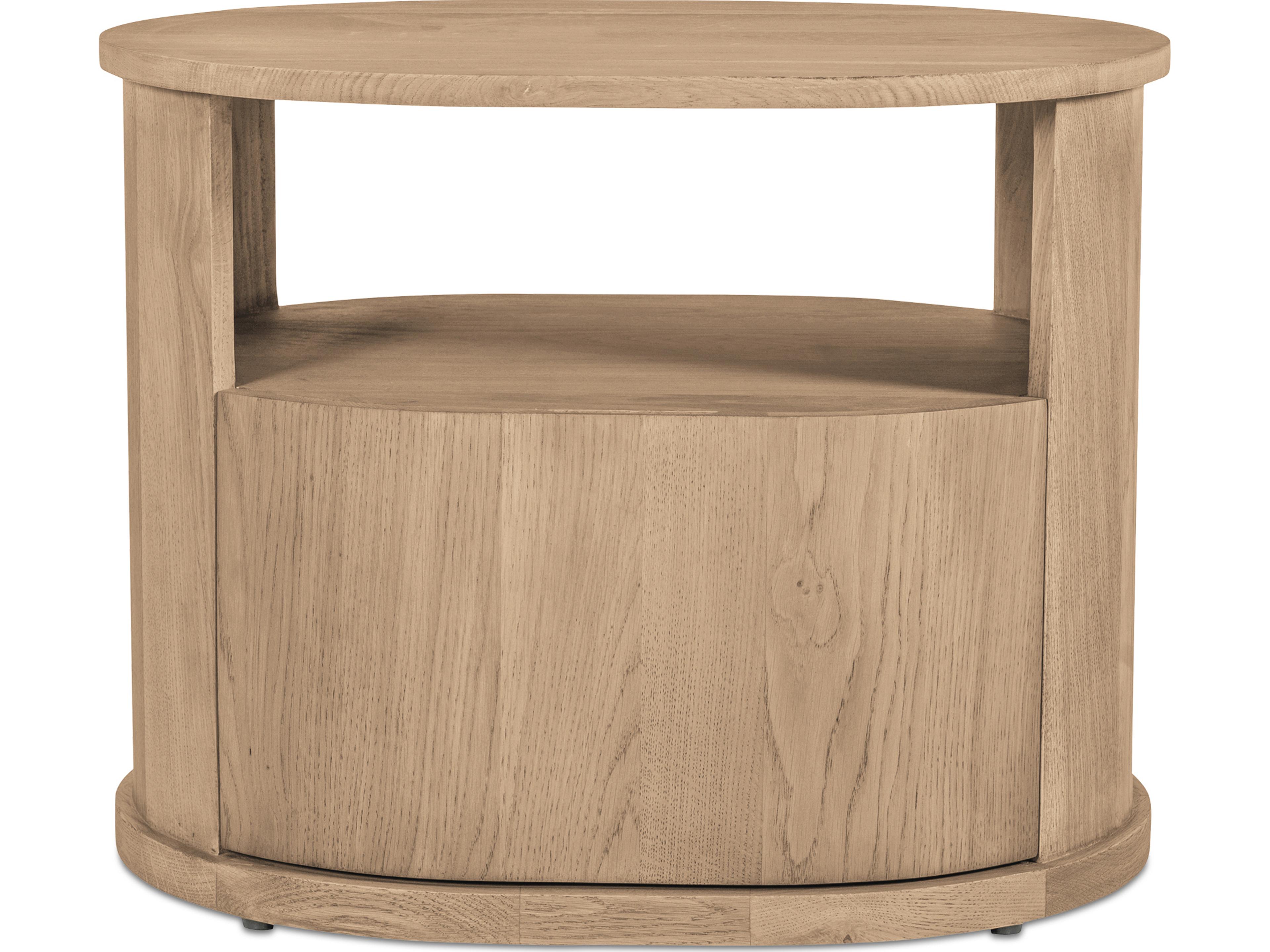 Tommy 1-Drawer Beige Oak Wood Nightstand
