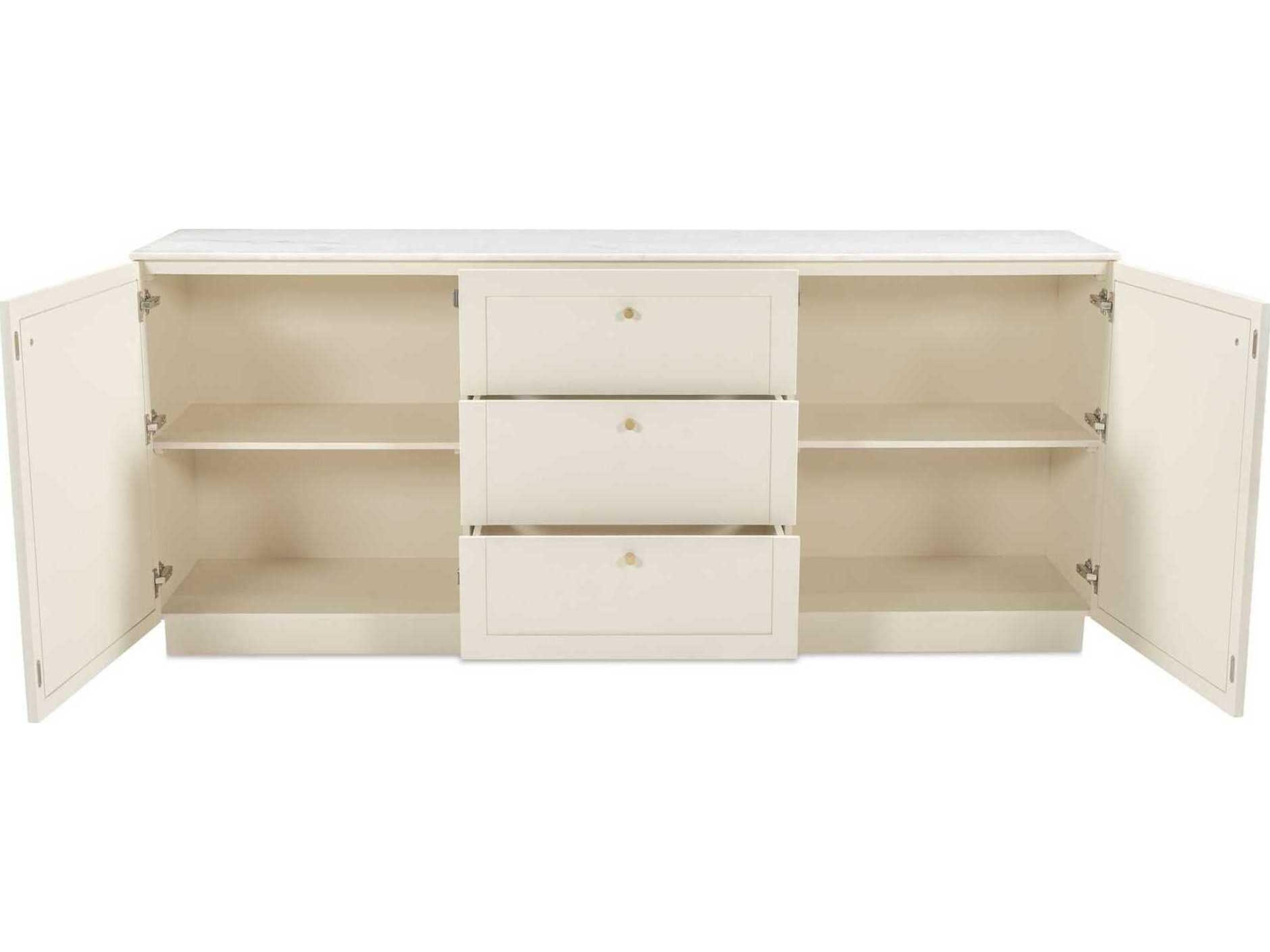 Moe's Home Nadine 78" Solid Wood White Sideboard