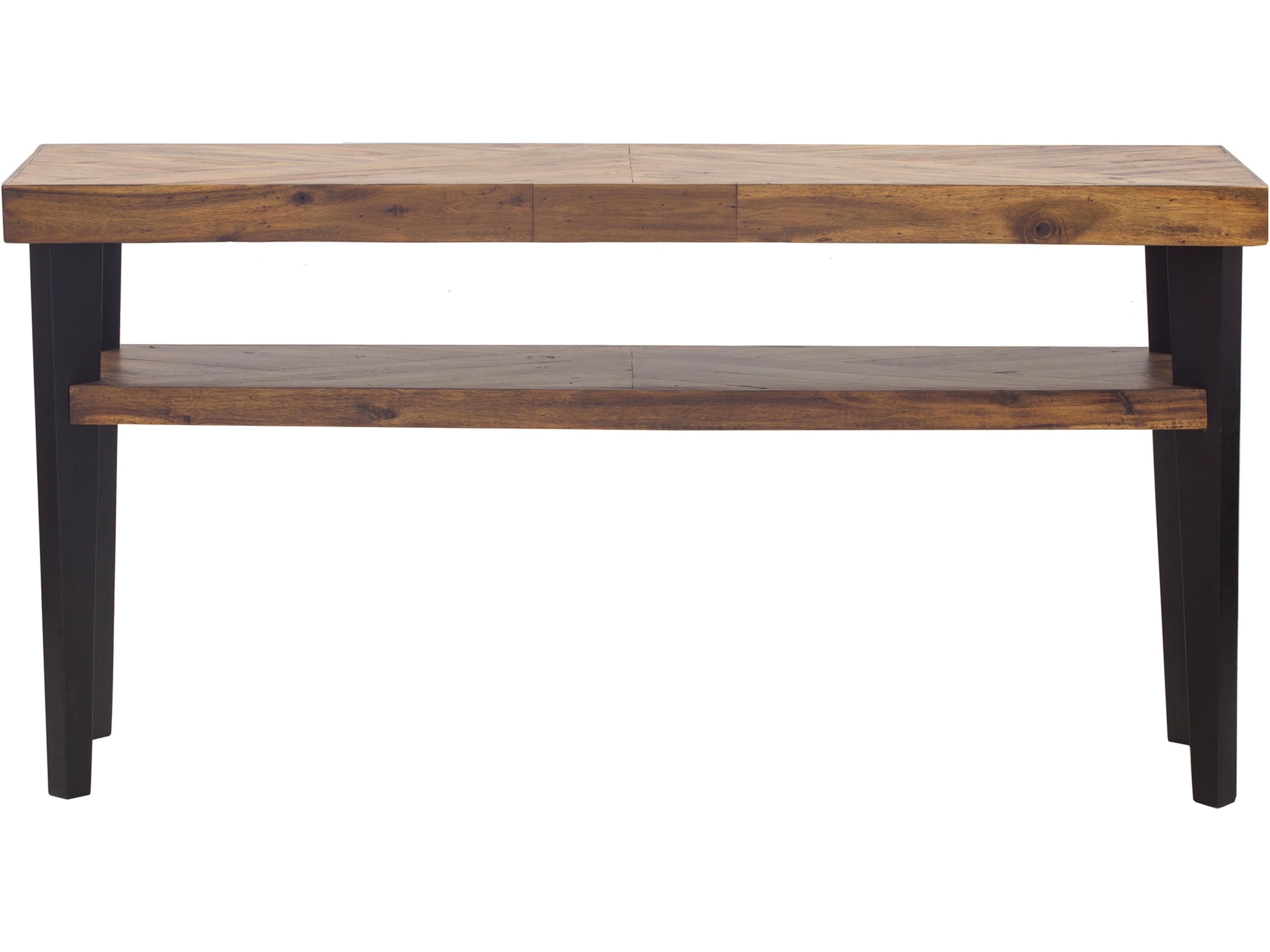 Parq Console Table Natural Wood and Black