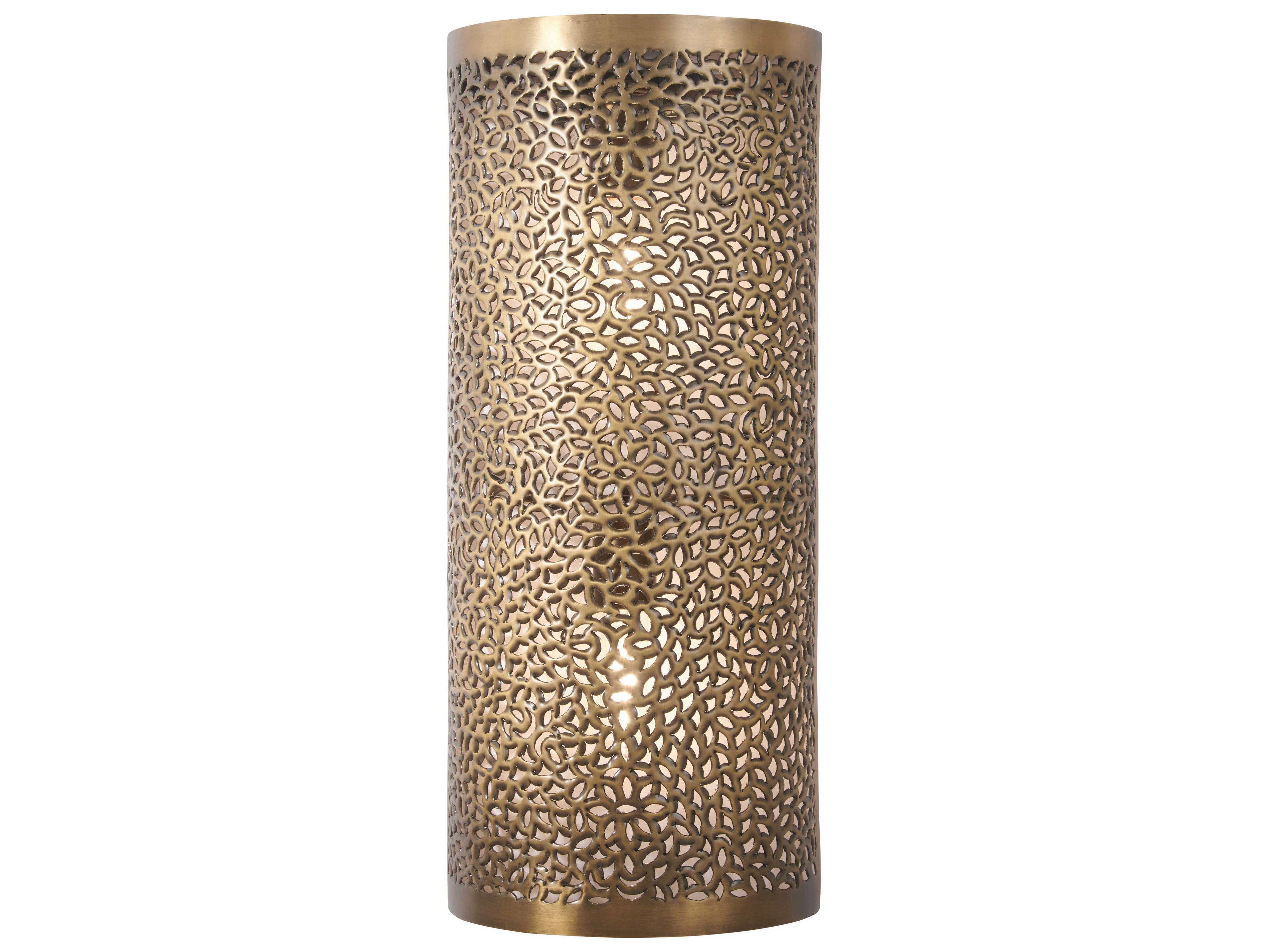 Moradabad 2-Light Gilded Brass Wall Sconce