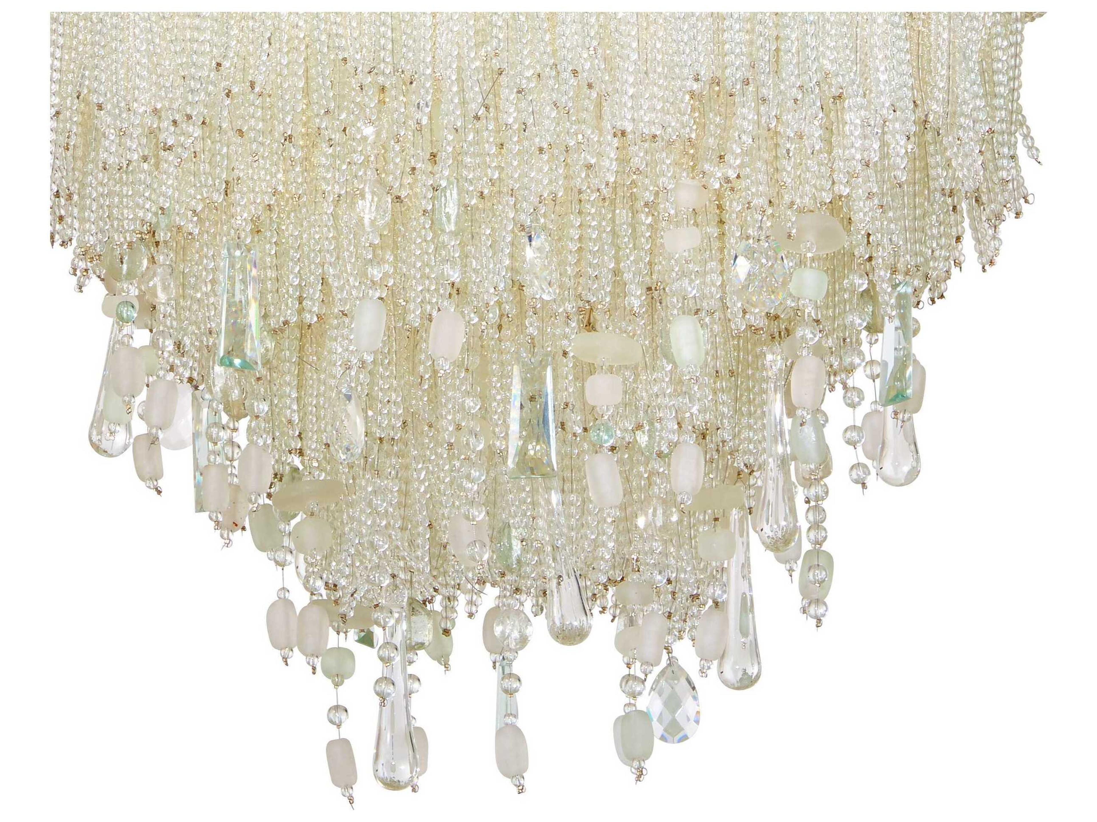 Metropolitan Crystal Reign 4-Light Polished Nickel White Empire Pendant