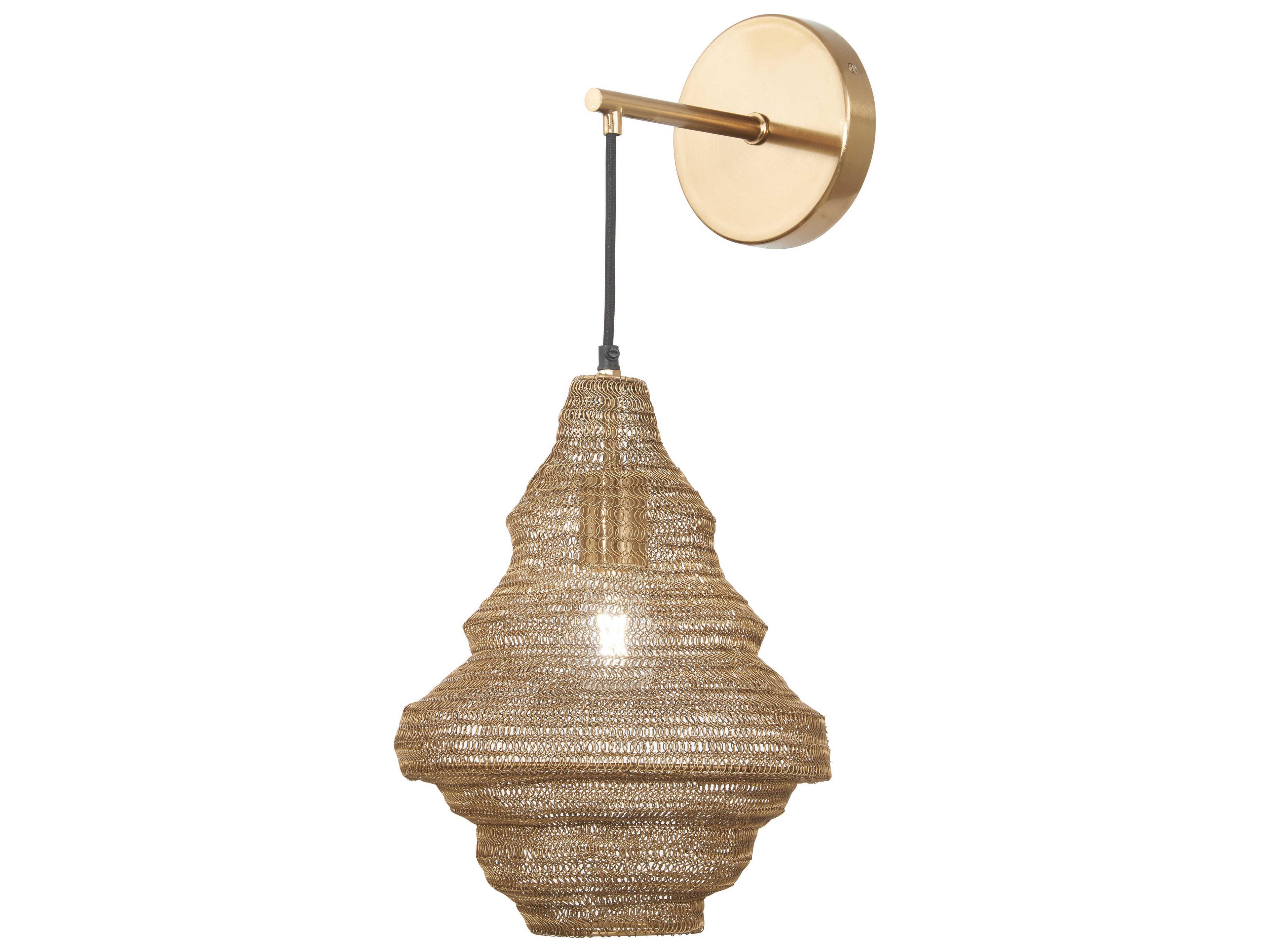 Marseille 1-Light Gilded Brass Wall Sconce