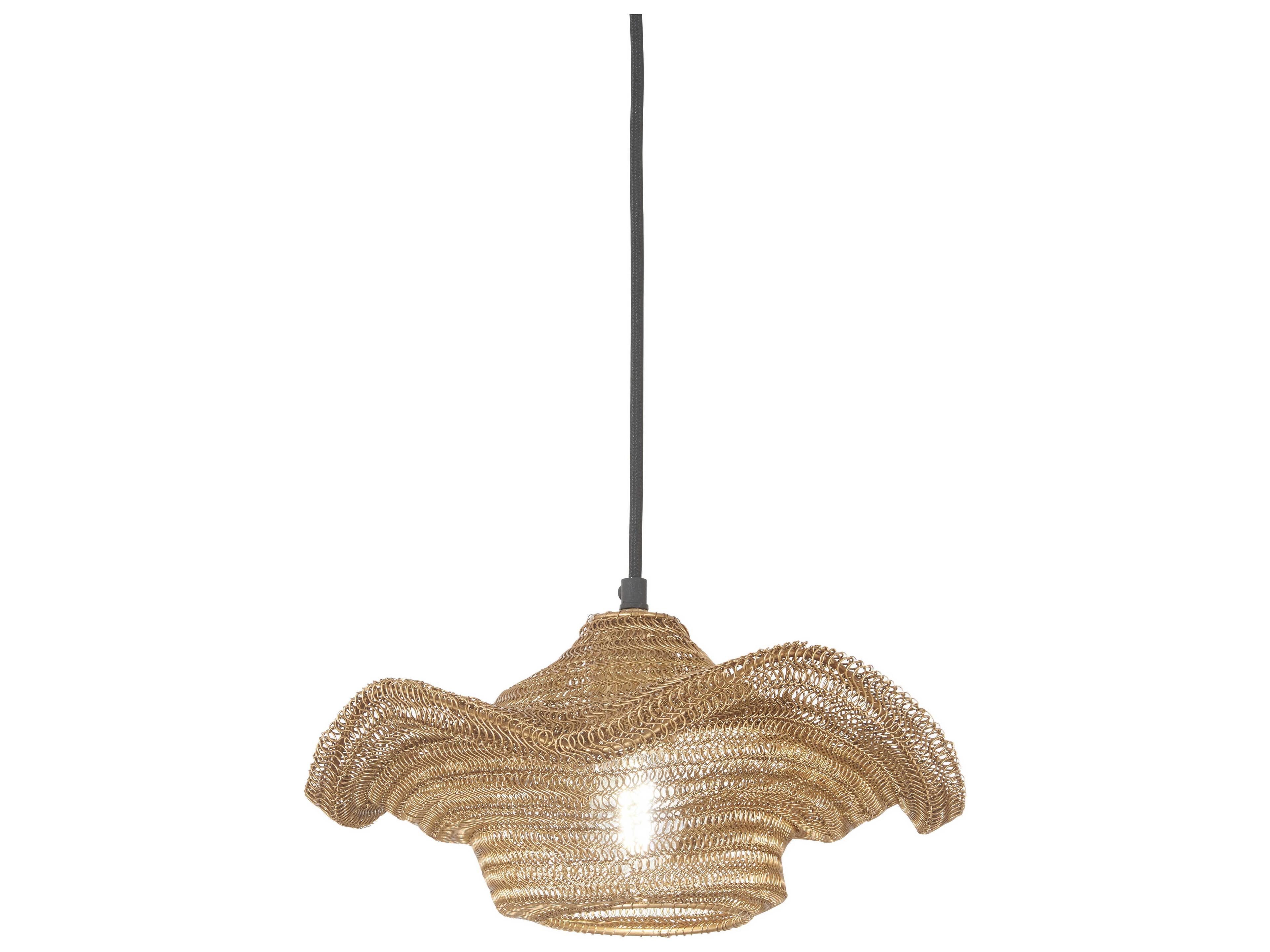 Marseille 1-Light Gilded Brass Mini Pendant