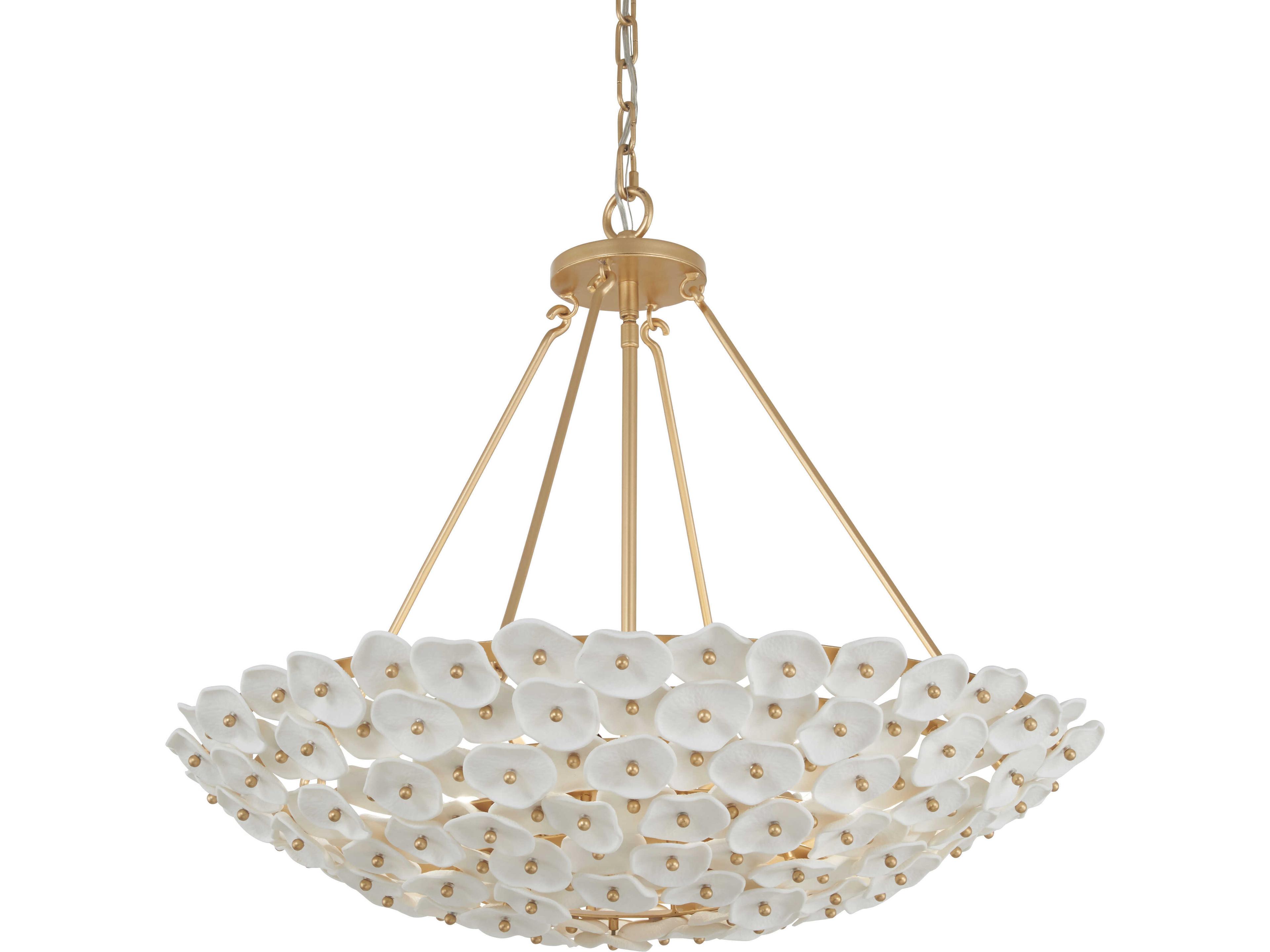 Coastlyn 6-Light Legacy Brass Bowl Pendant