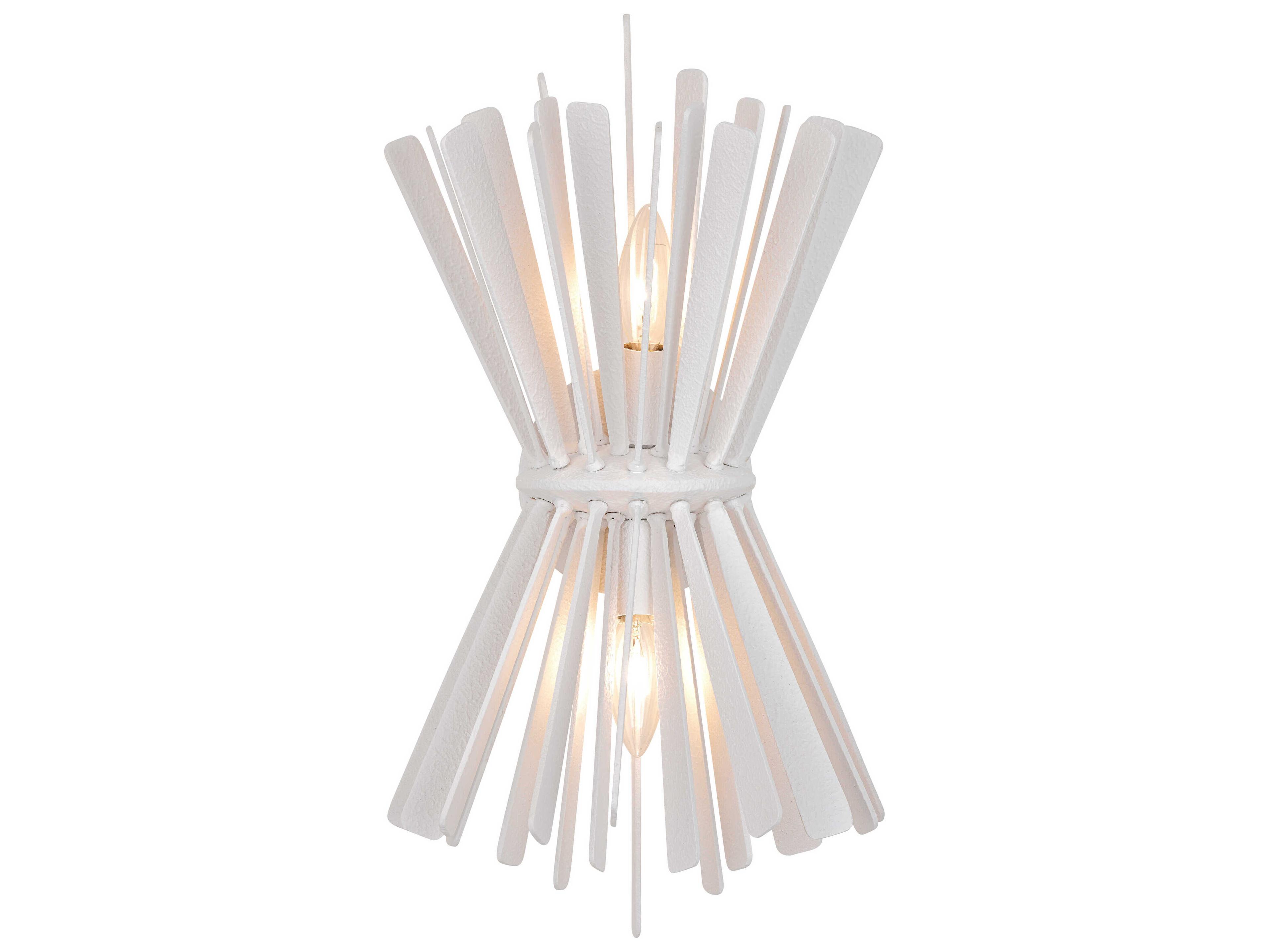 Confluence 2-Light Piastra White Wall Sconce
