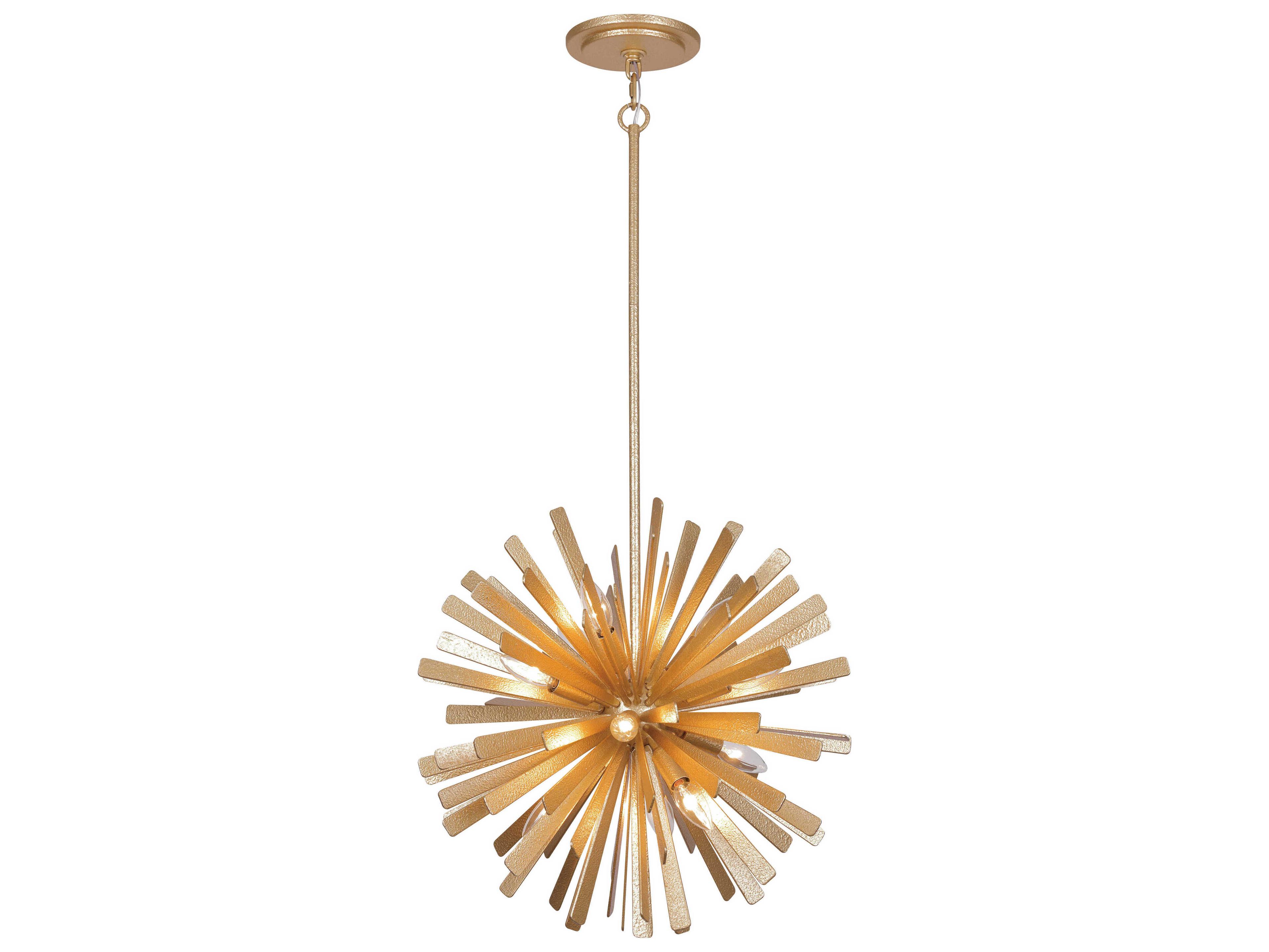 Confluence 12-Light Piastra Gold Sputnik Pendant