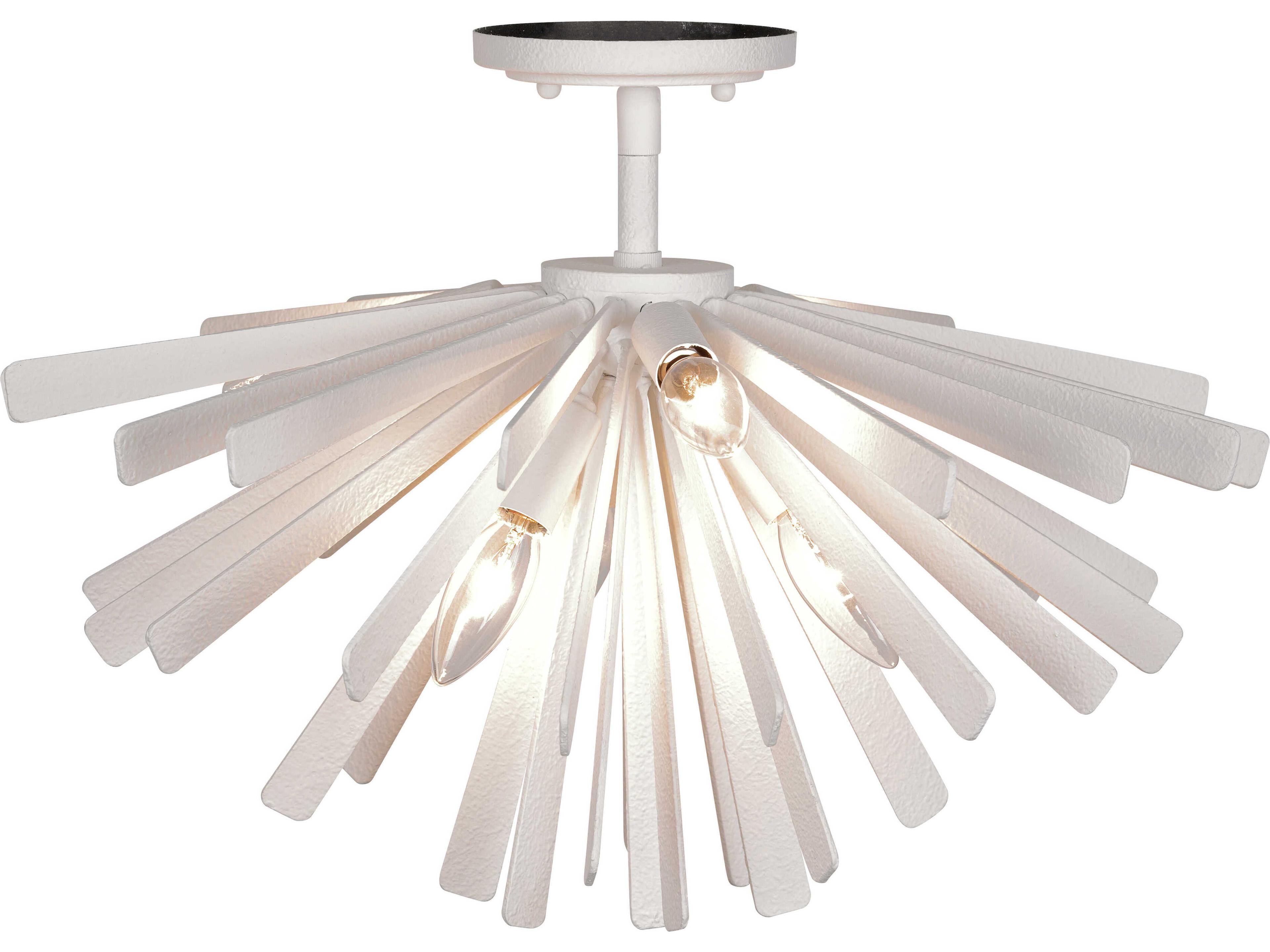 Confluence 6-Light Piastra White Sputnik Semi Flush Mount