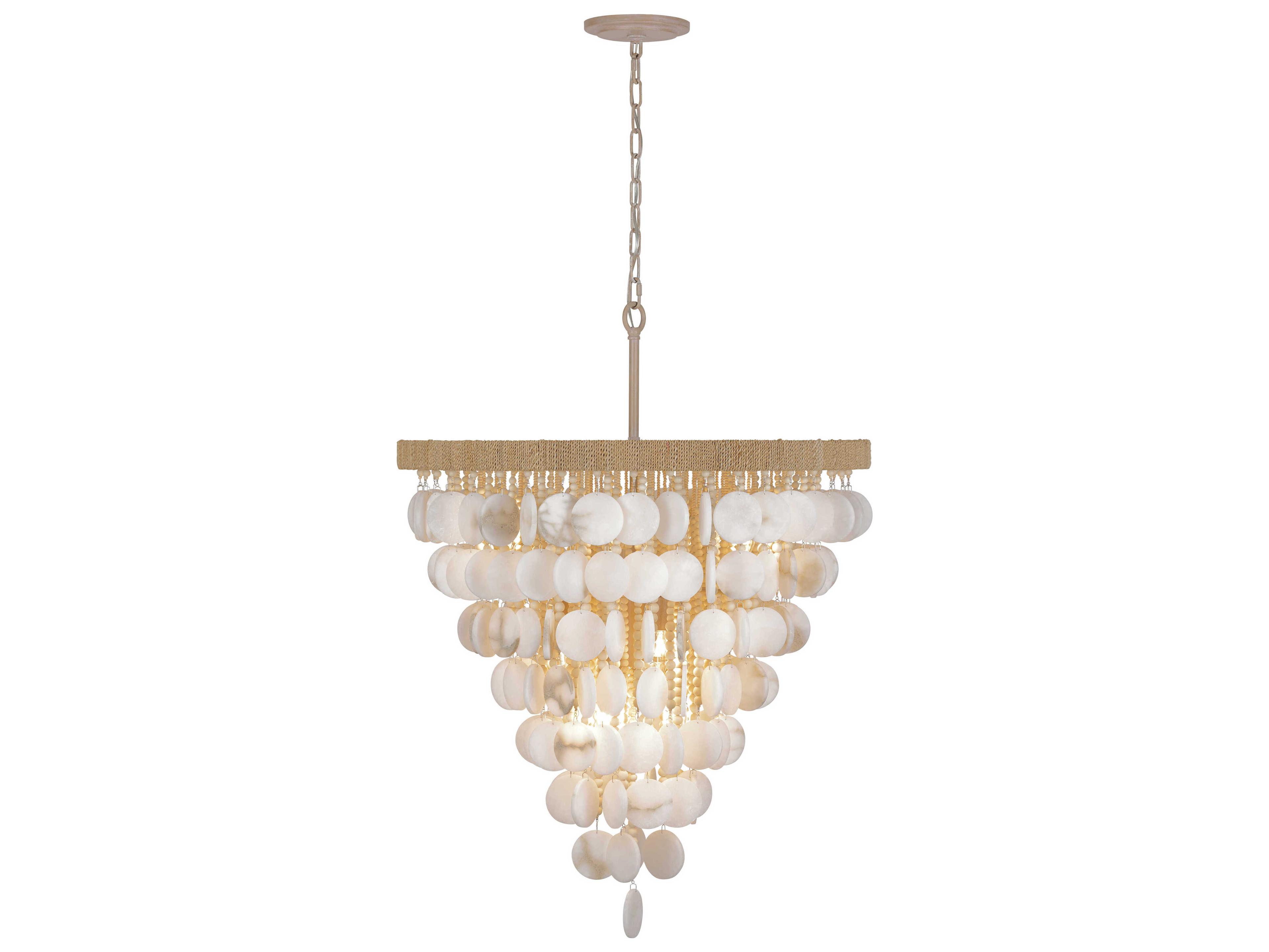 Aurelias Cove 12-Light Autumn White Tiered Pendant