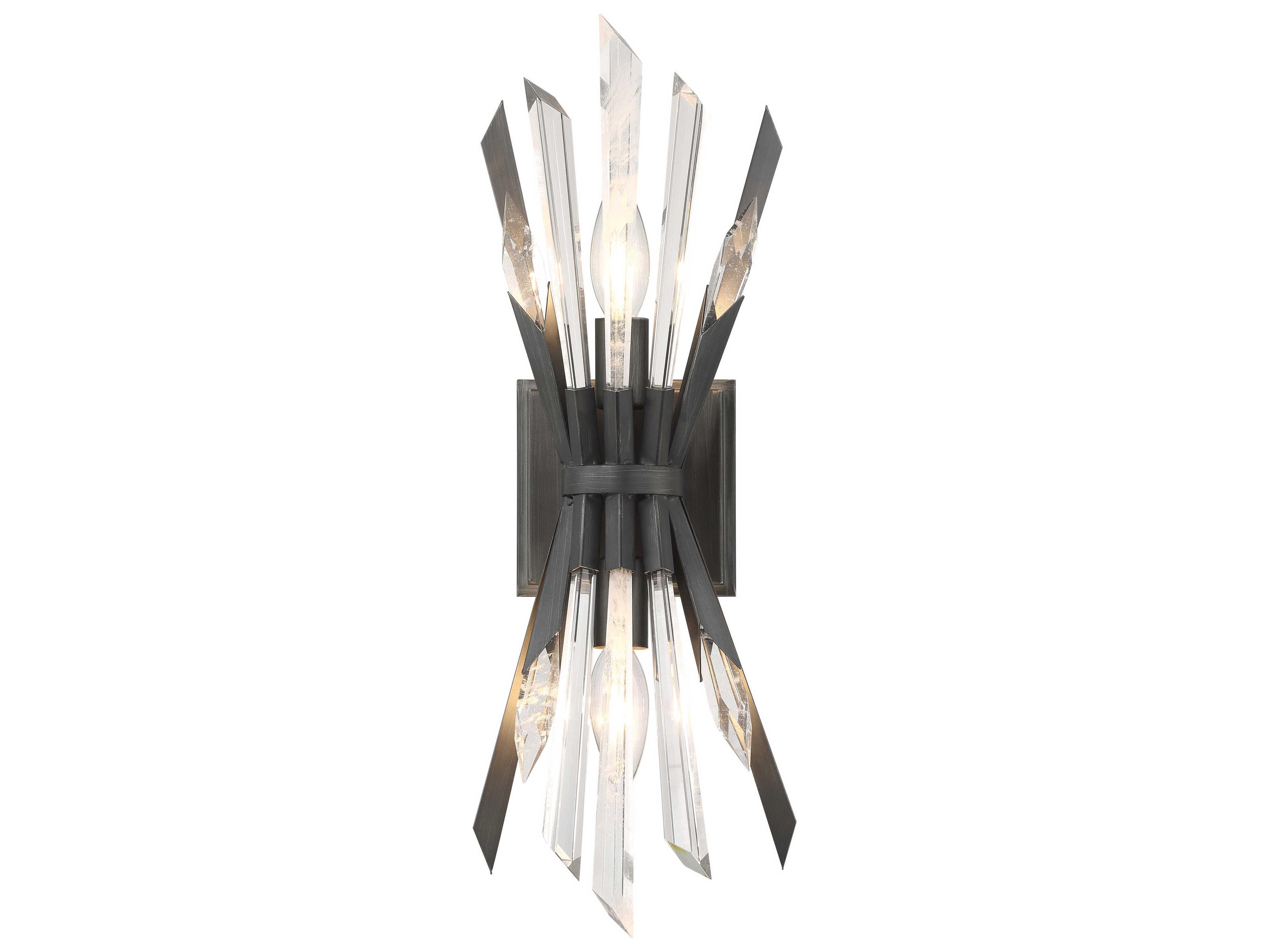 Elsa 2-Light Midnight Graphite Black Wall Sconce