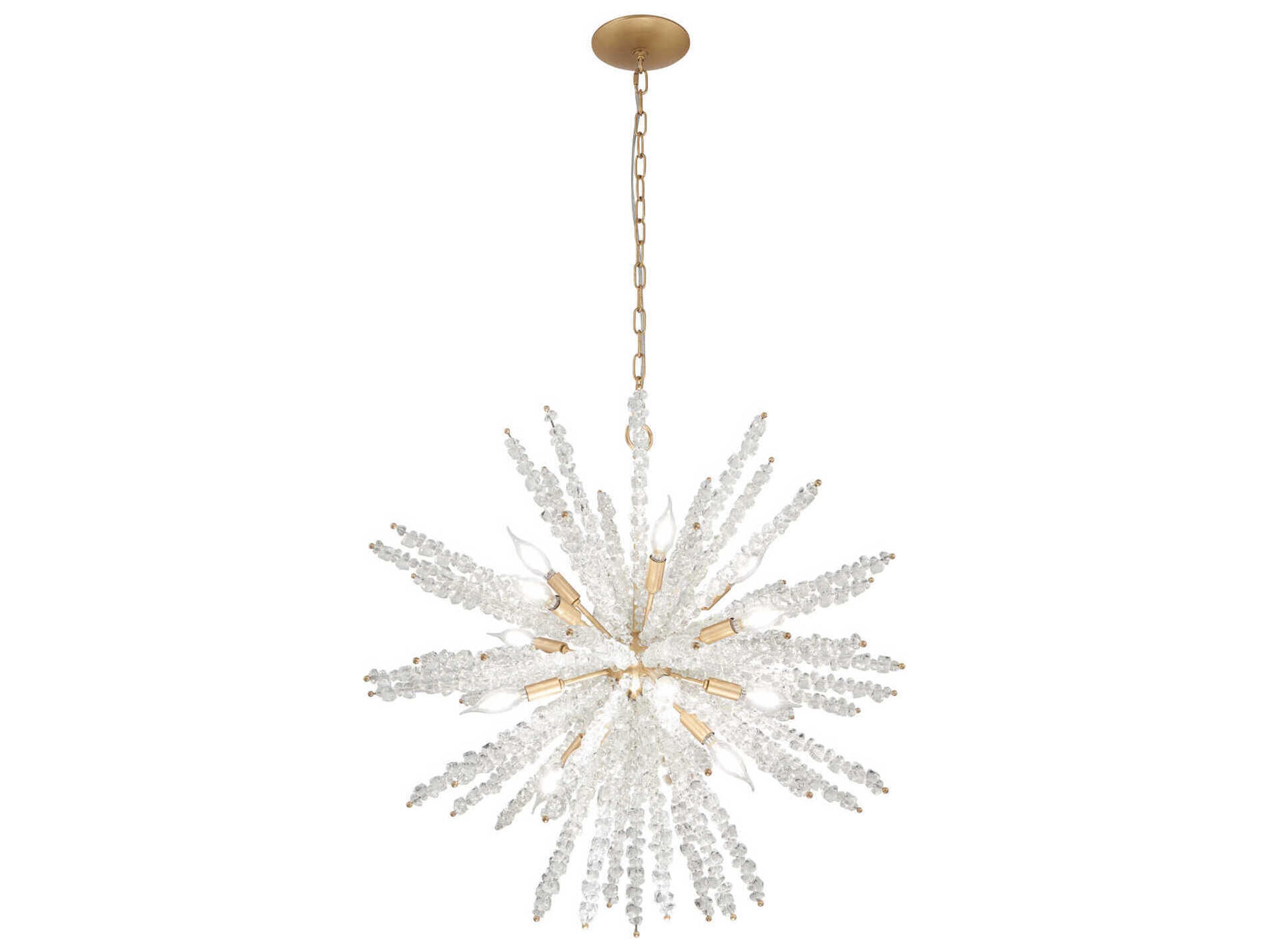 Aisi 12-Light Fawn Gold Sputnik Pendant