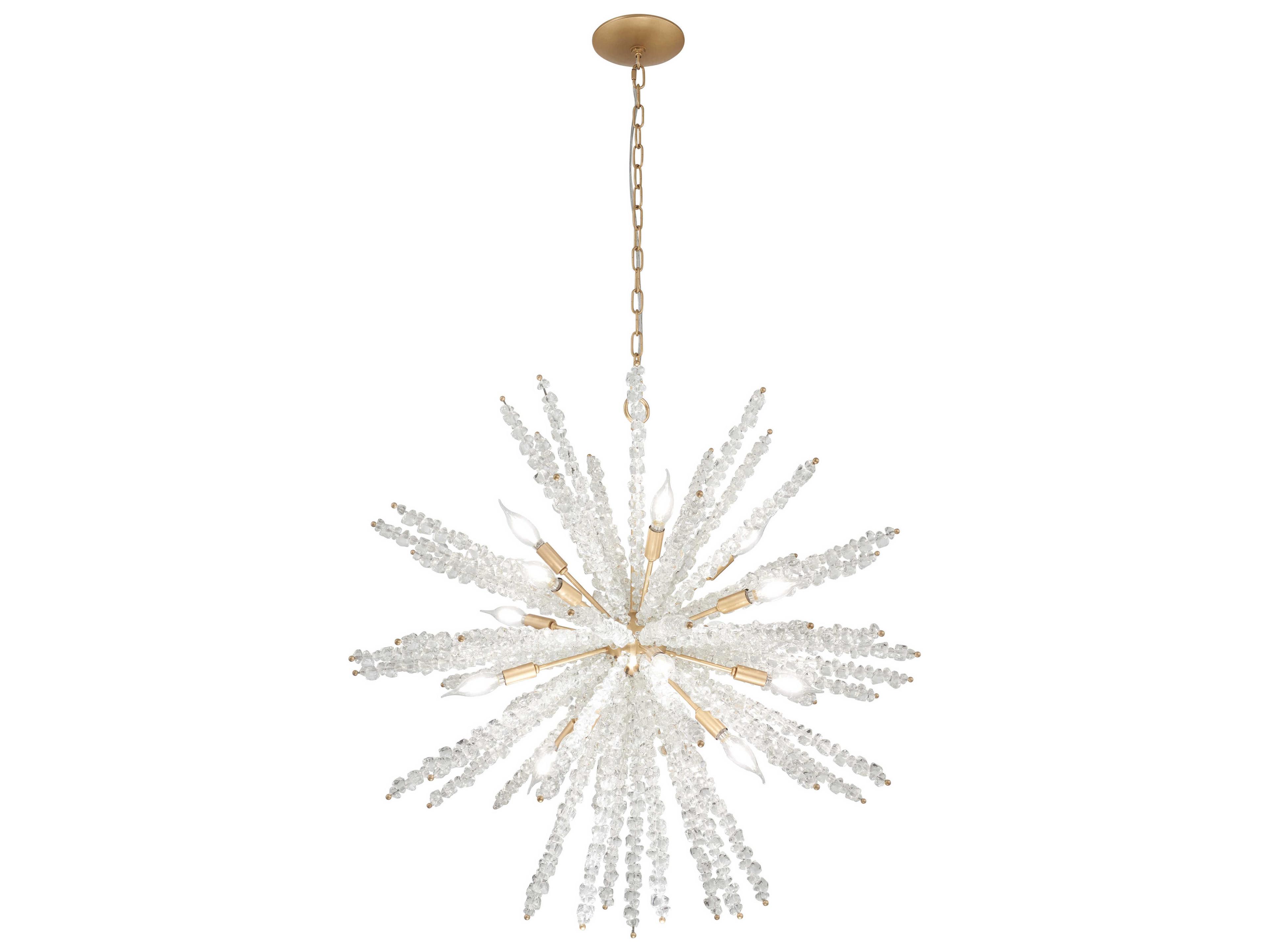 Aisi 16-Light Fawn Gold Sputnik Pendant