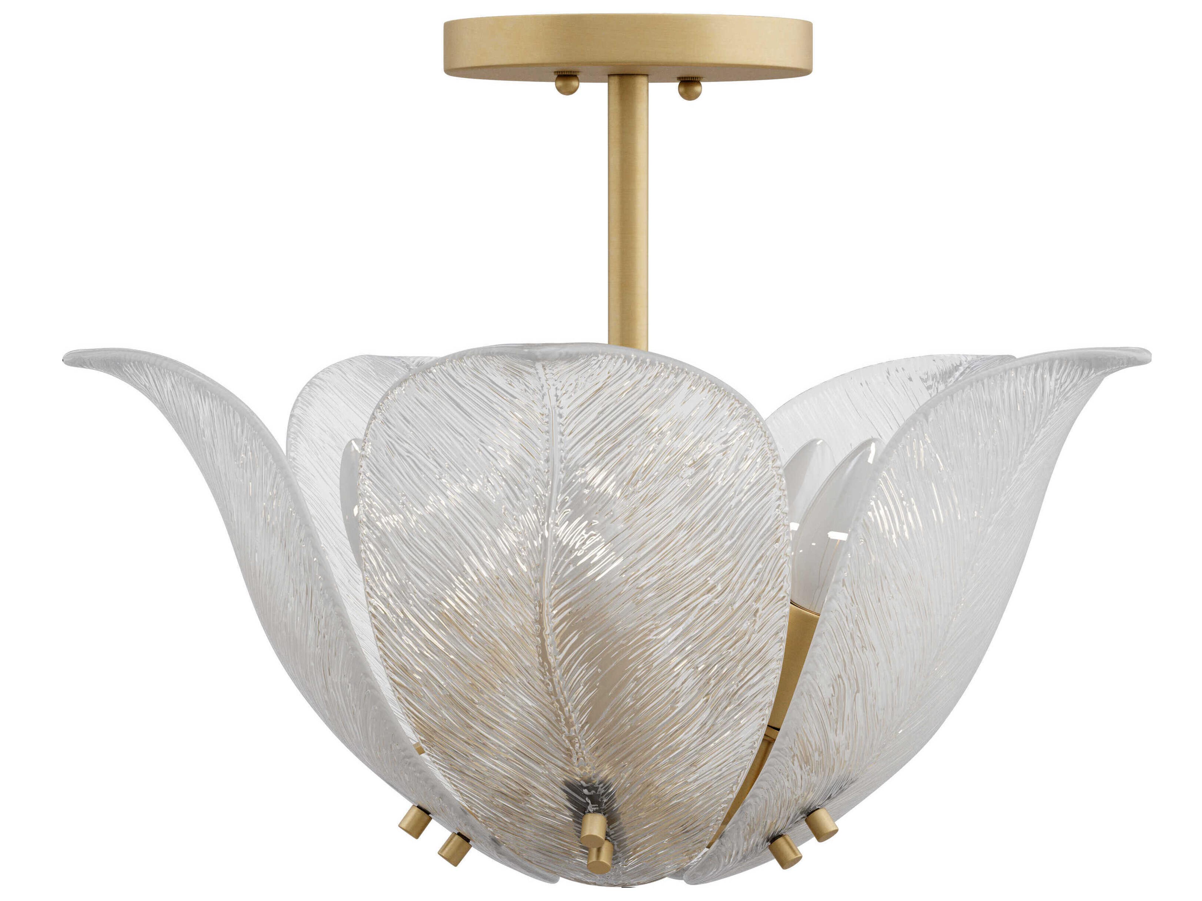 Orchid 5-Light Legacy Brass Semi Flush Mount