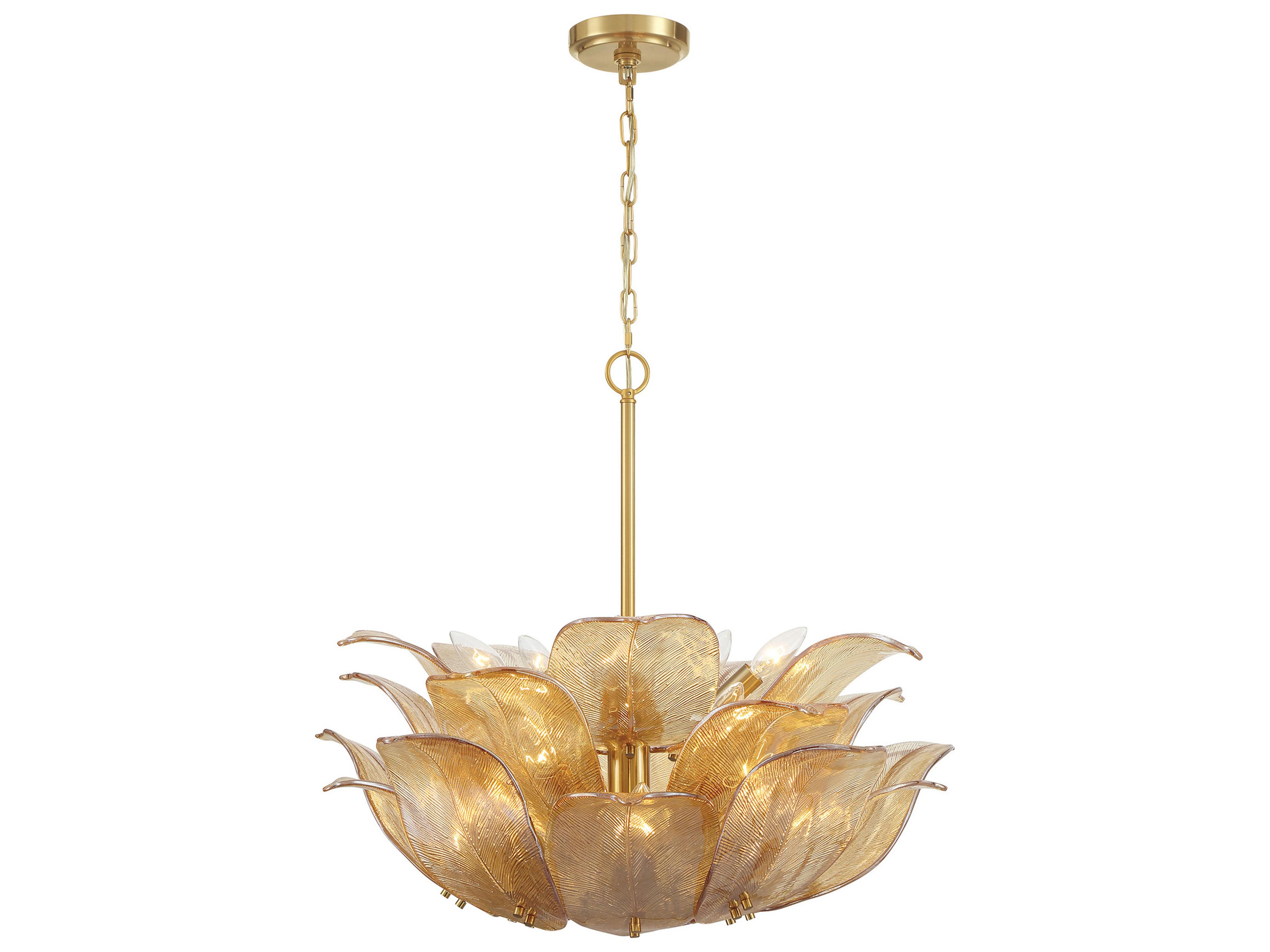 Orchid 10-Light Legacy Brass Pendant