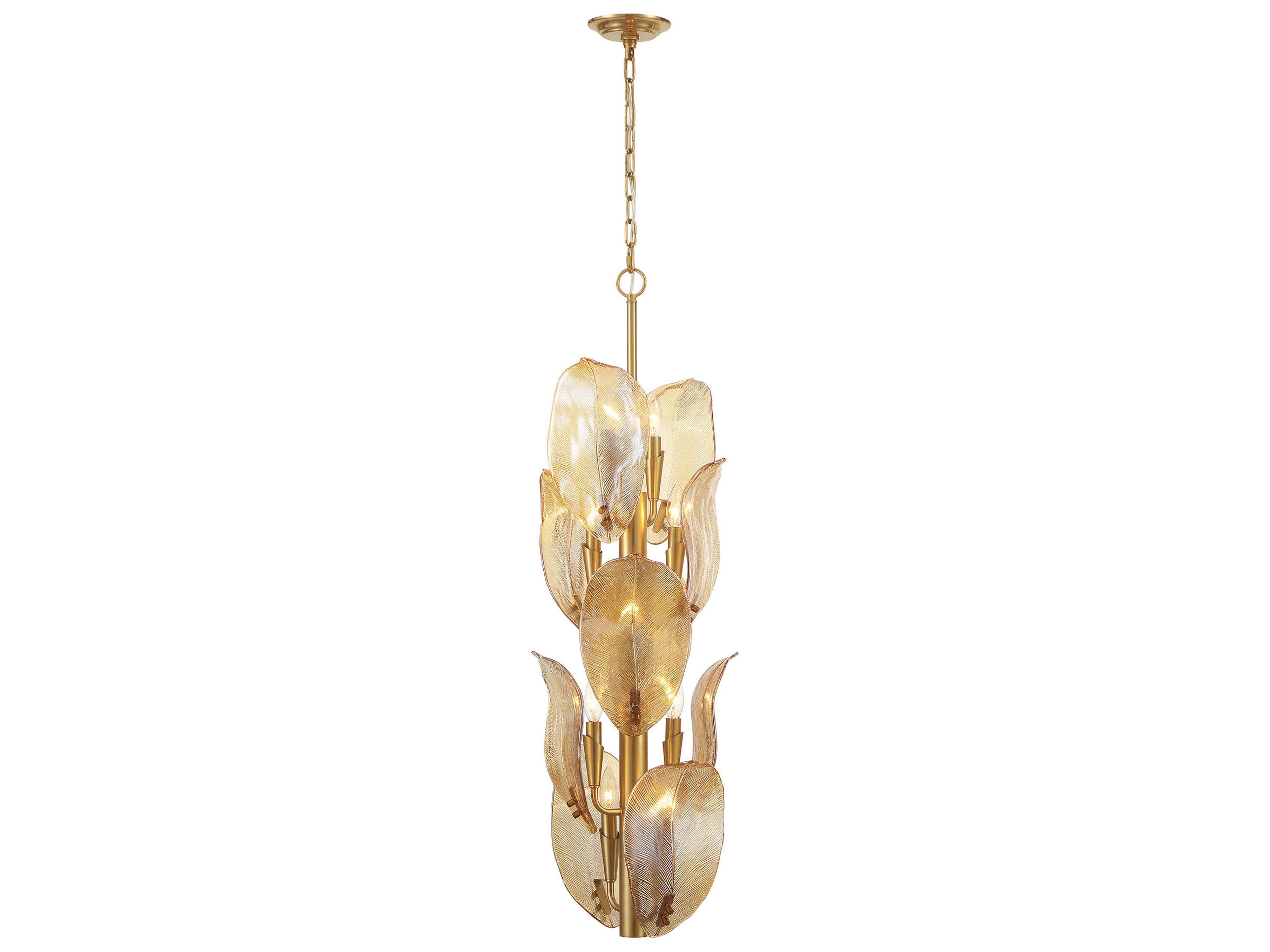 Orchid 10-Light Legacy Brass Mini Pendant