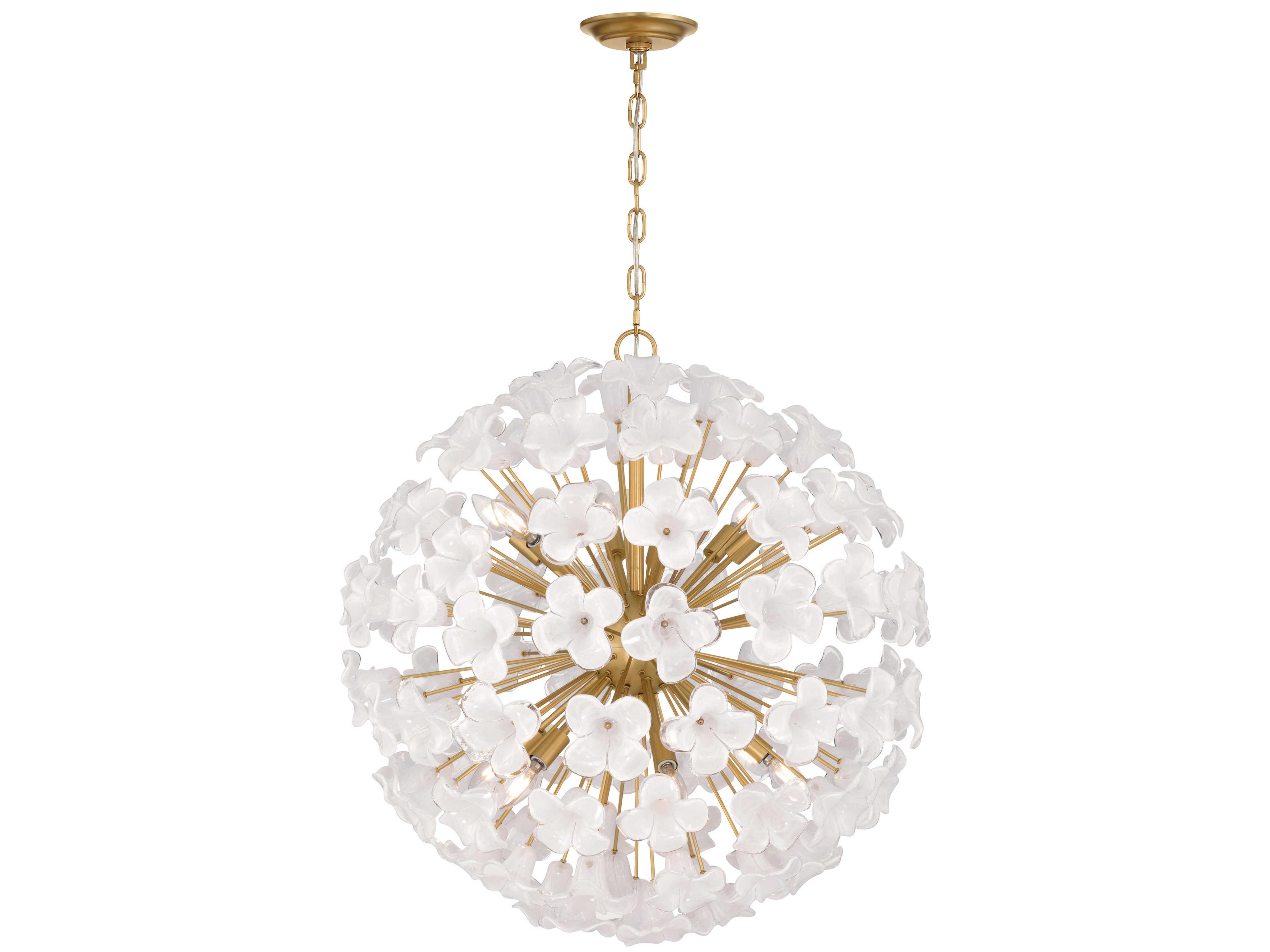 Bloome 12-Light Legacy Brass Pendant