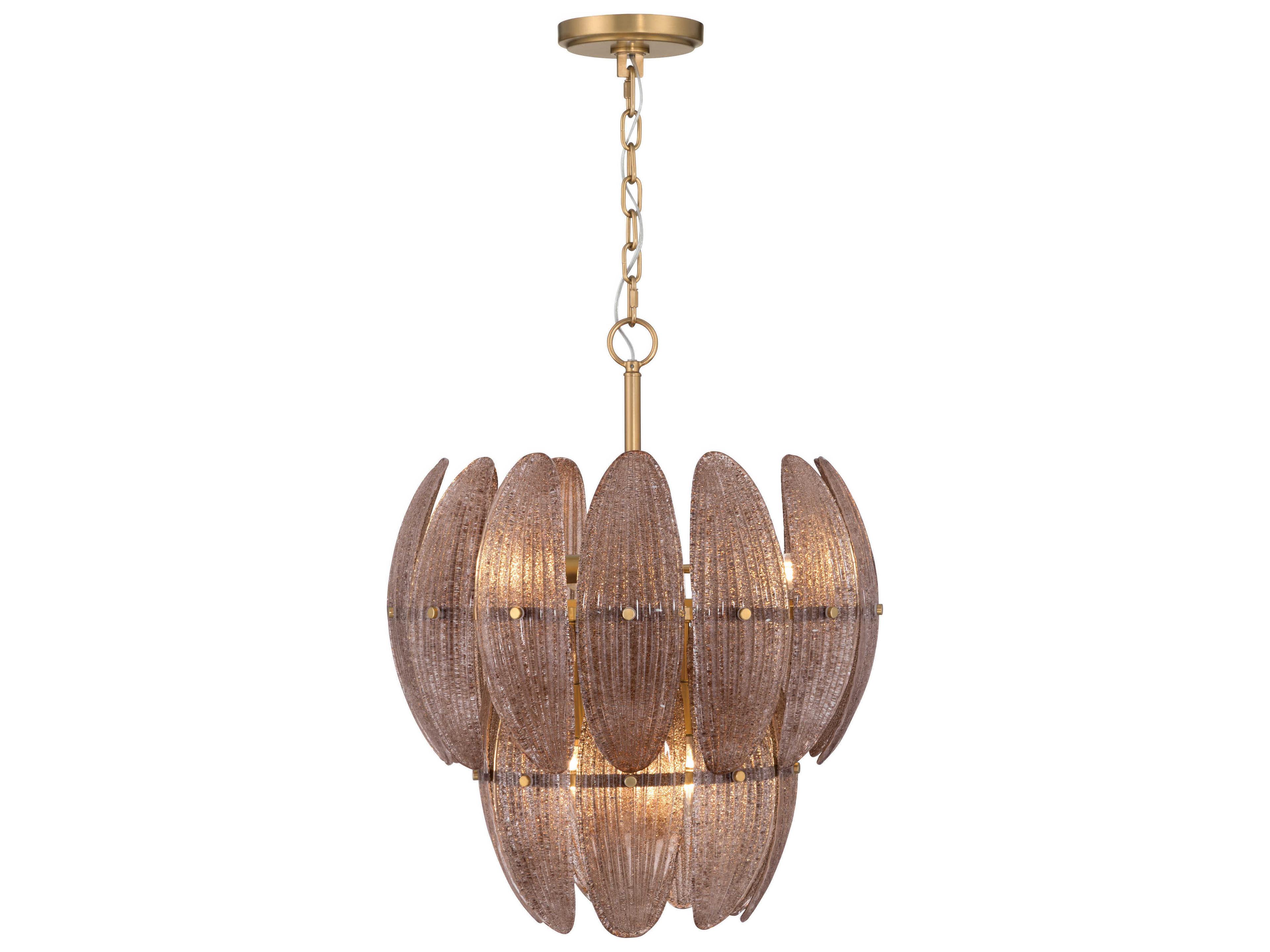 Marclaire 6-Light Legacy Brass Brown Tiered Pendant