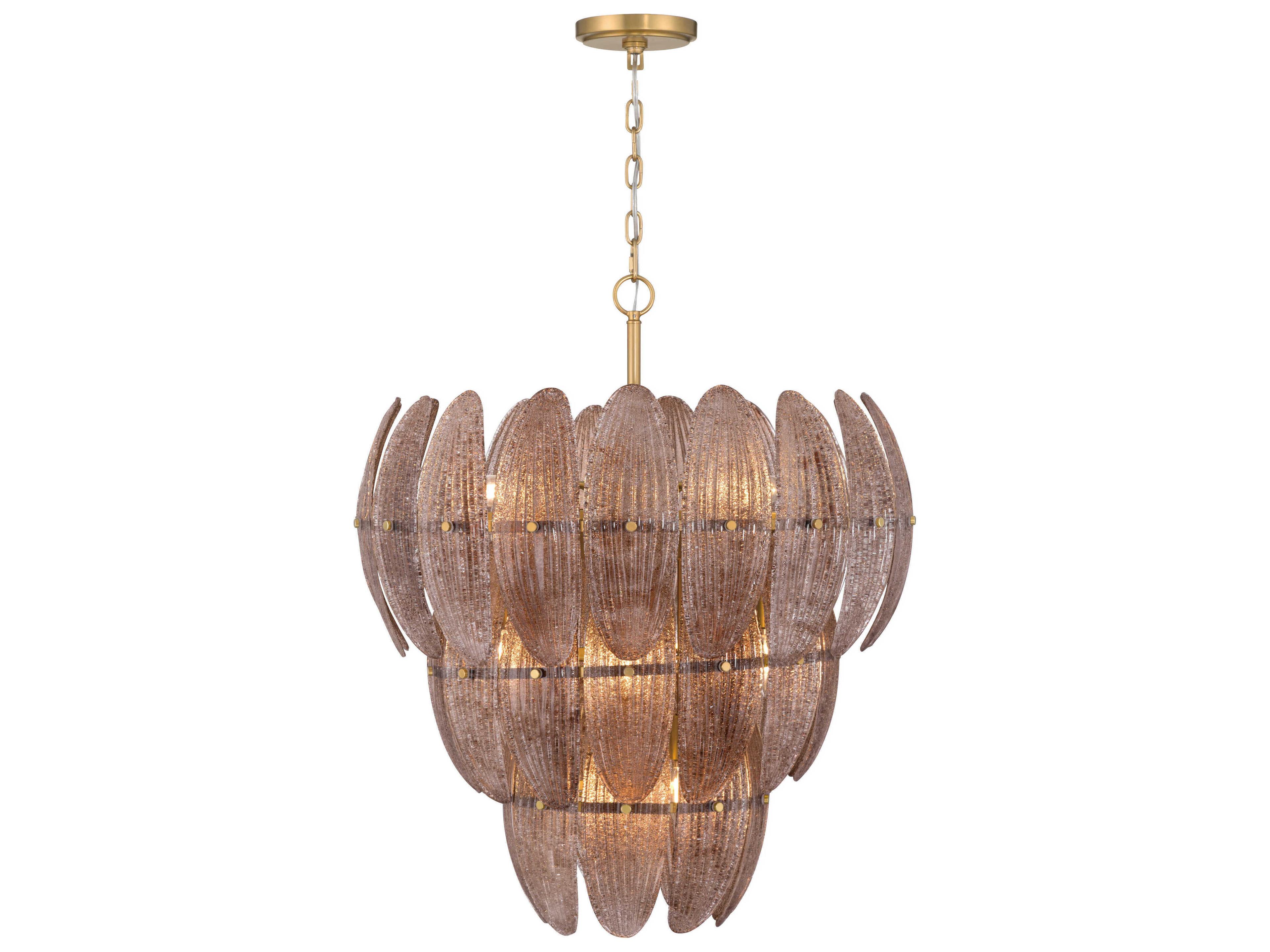 Marclaire 11-Light Legacy Brass Brown Tiered Pendant