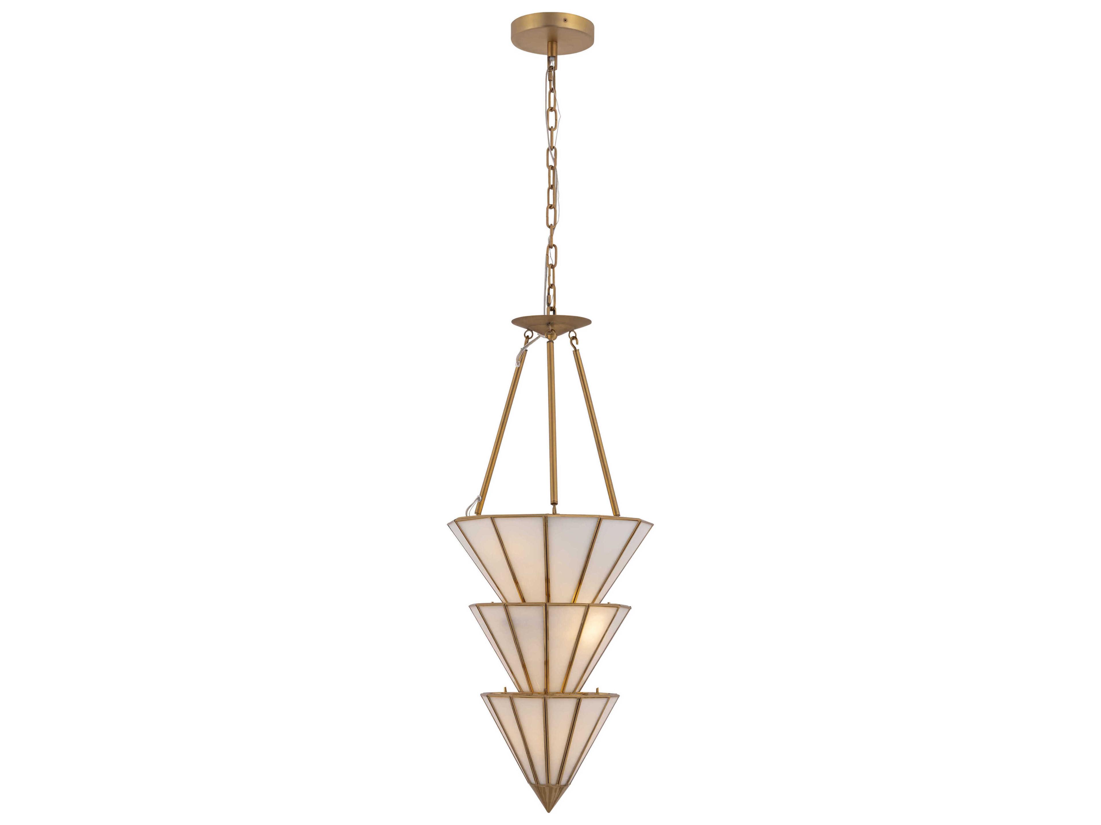 Jaxen 5-Light Legacy Brass Tiered Pendant