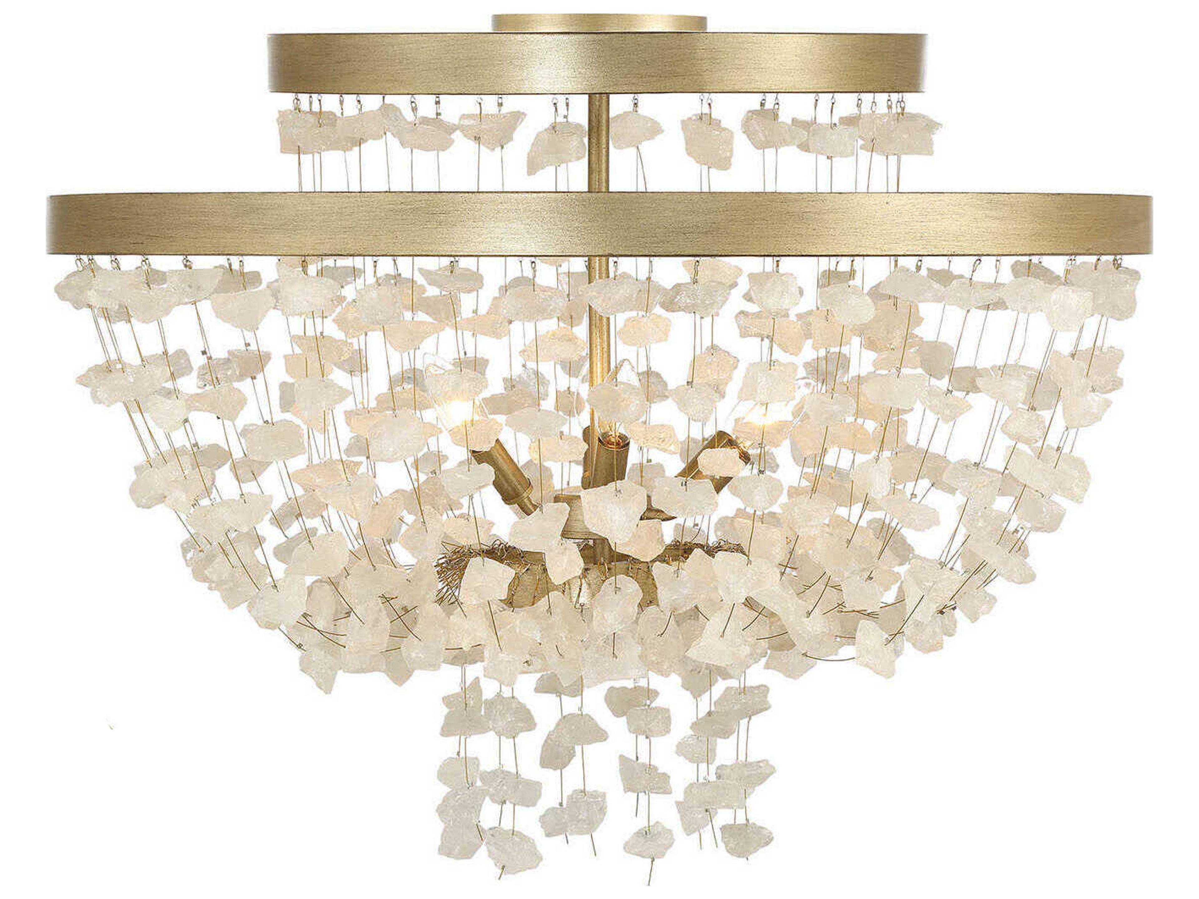 Stonybrook 6-Light Havana Gold Semi Flush Mount