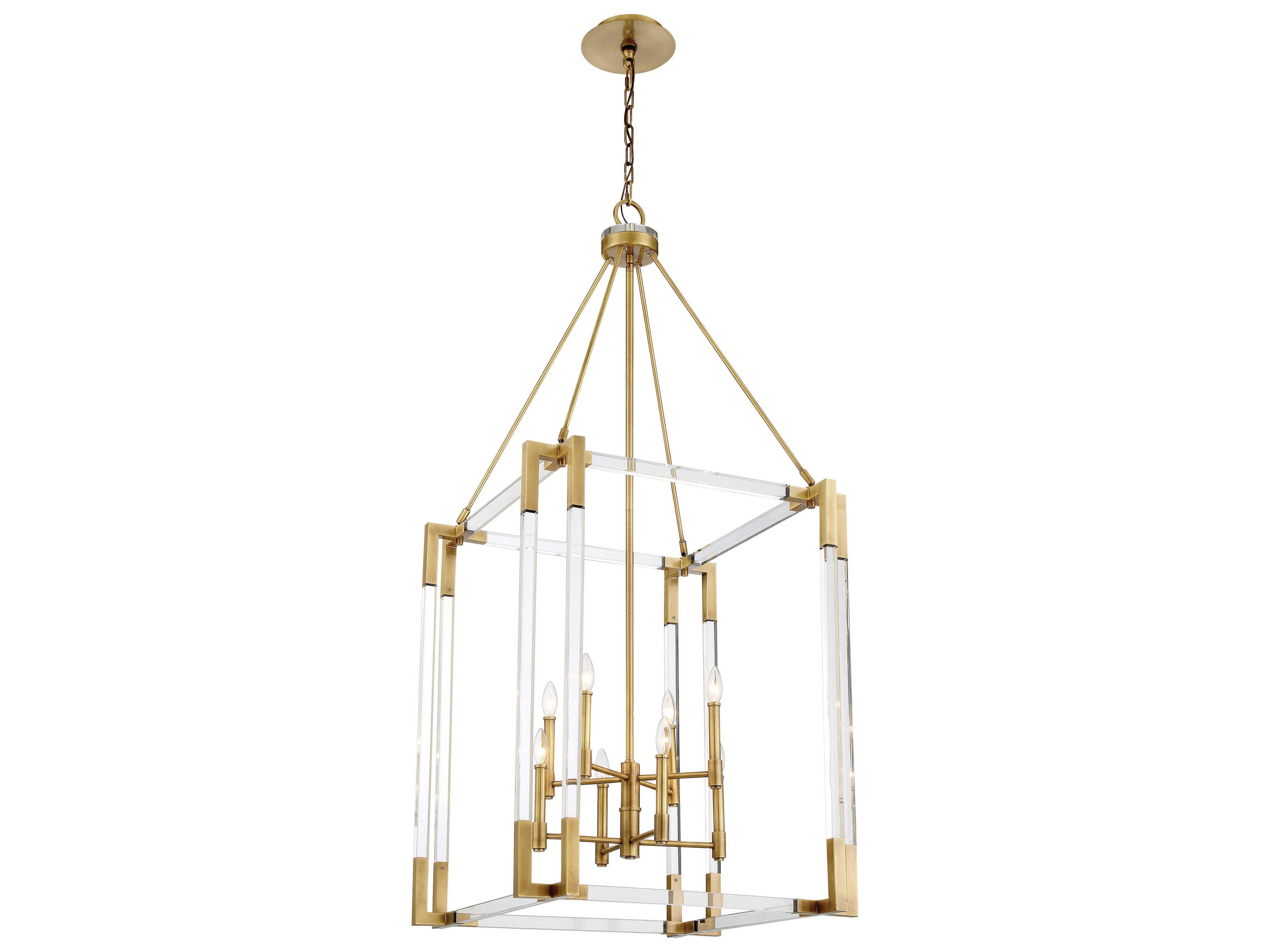 Prima Vista 8-Light Aged Antique Brass Pendant