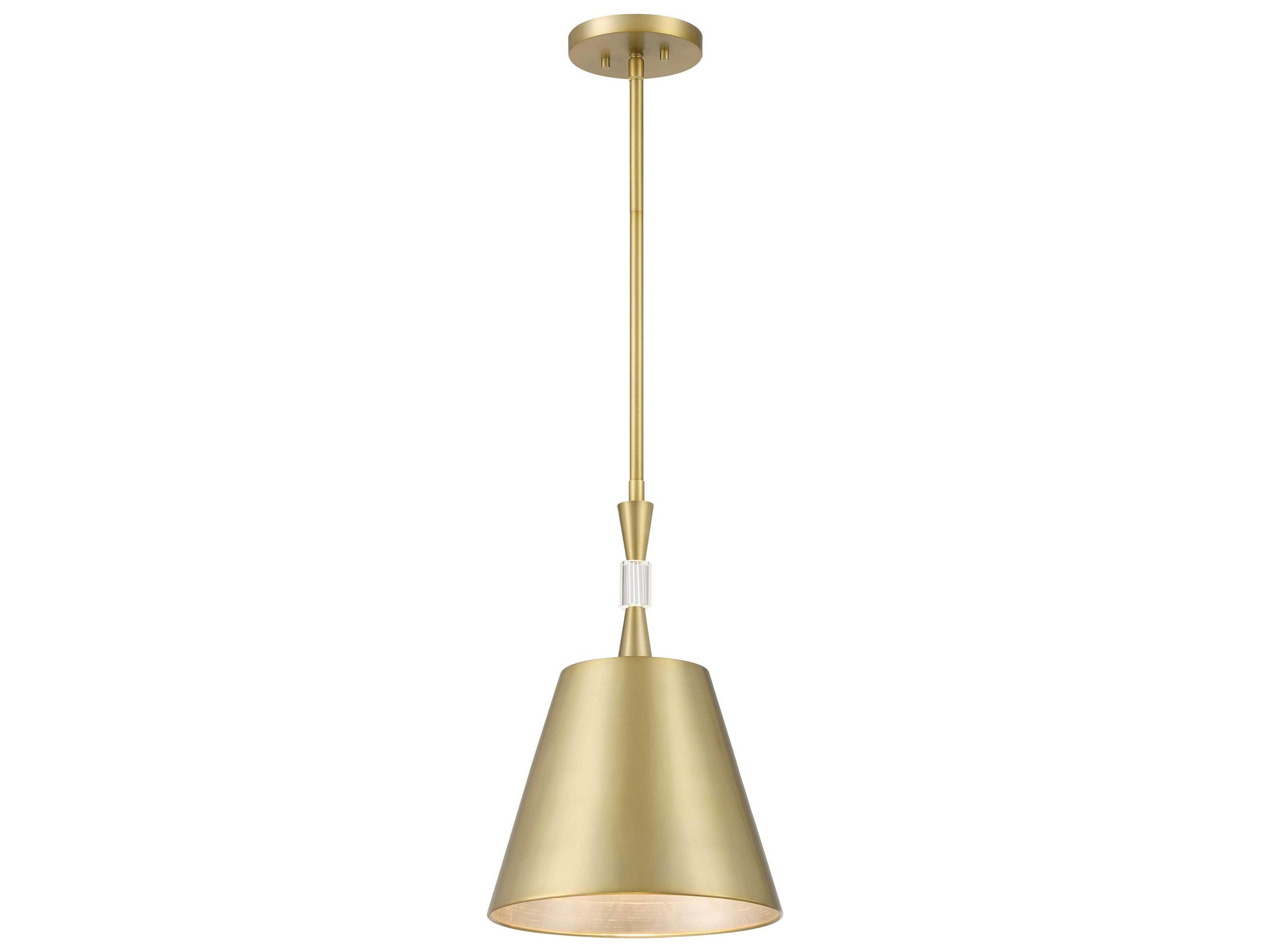 Baratti 1-Light Soft Brass Crystal Mini Pendant