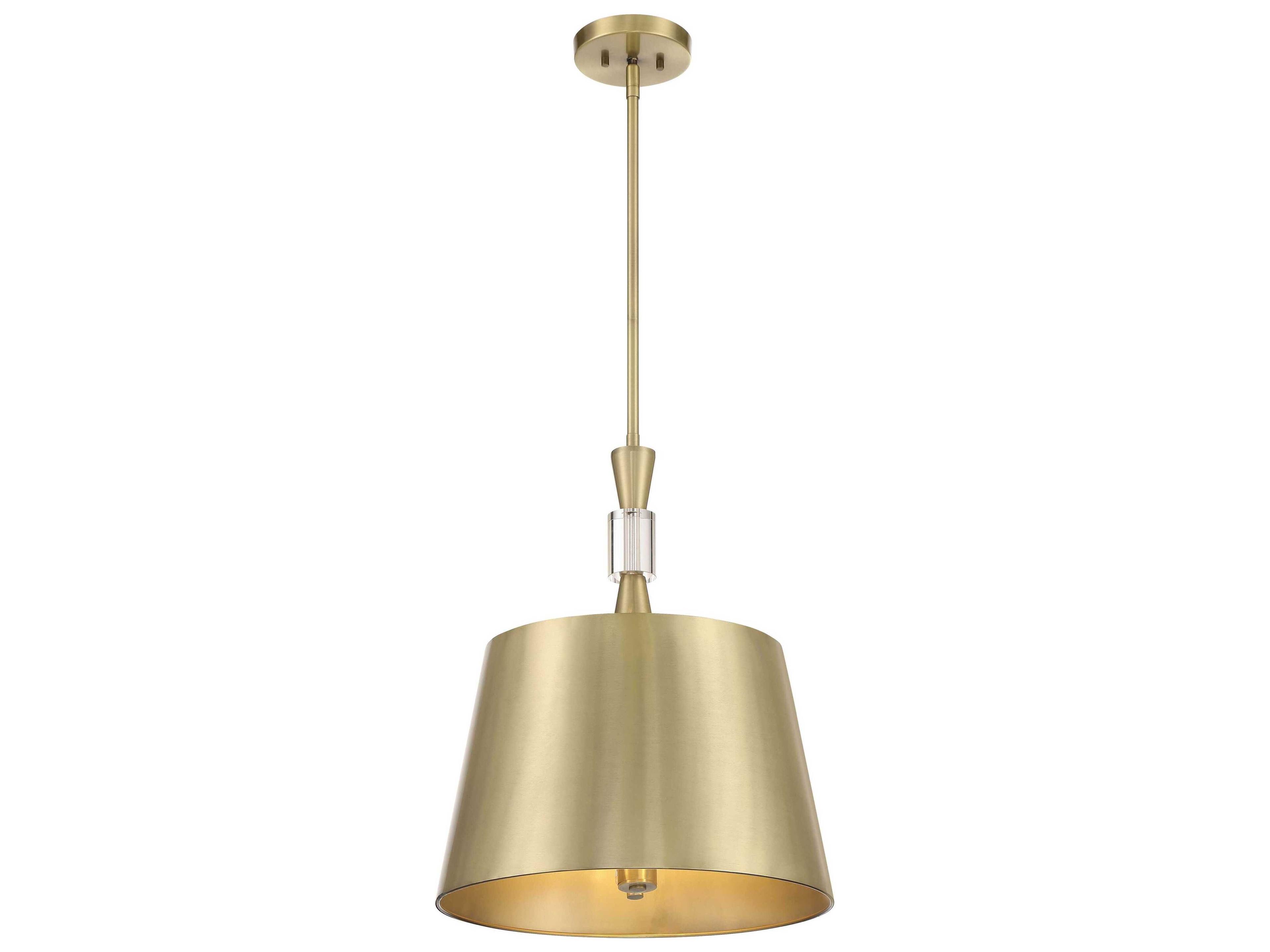 Baratti 3-Light Soft Brass Glass Pendant