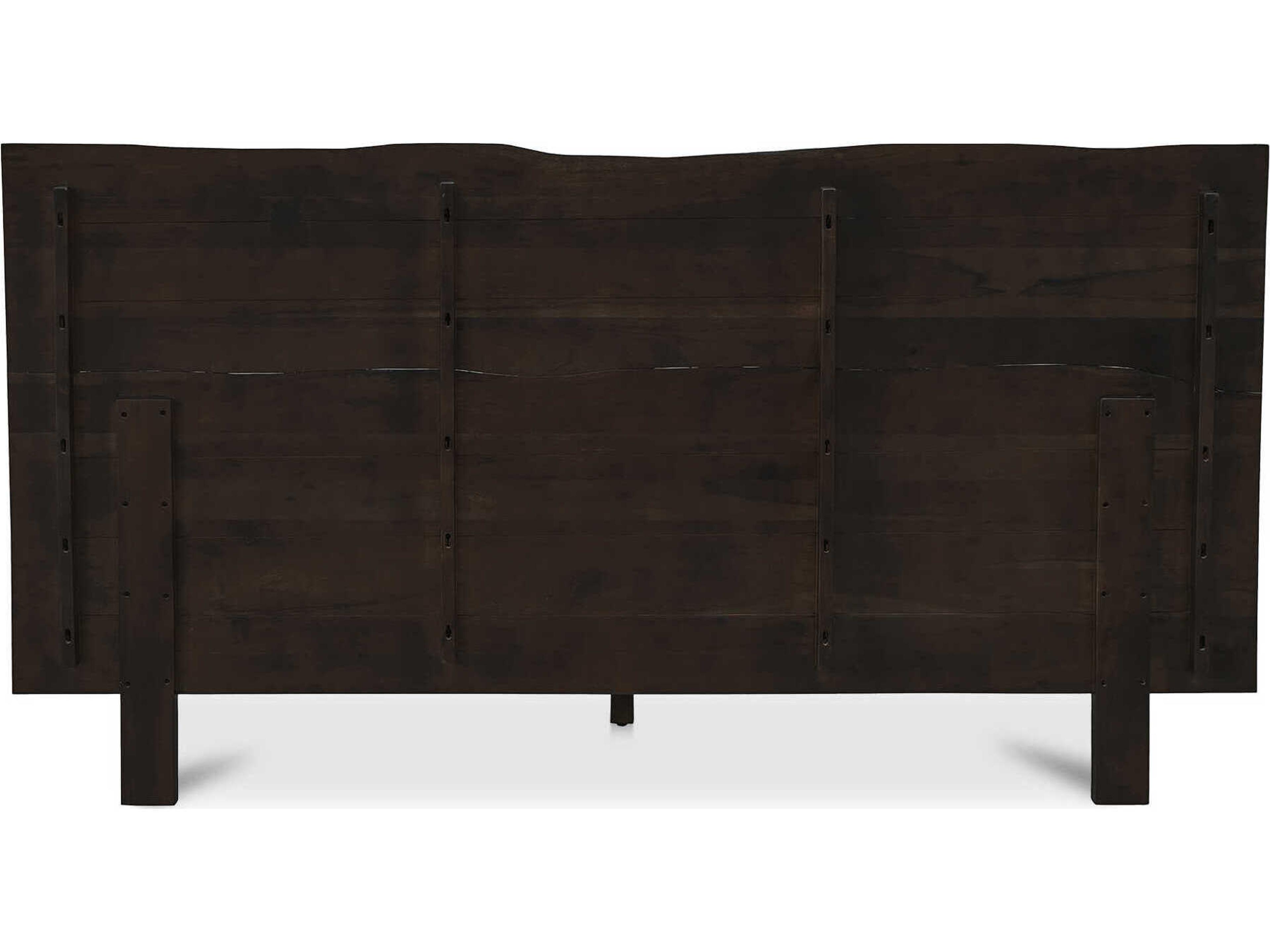 Moe's Home Madagascar Dark Brown Acacia Wood King Platform Bed